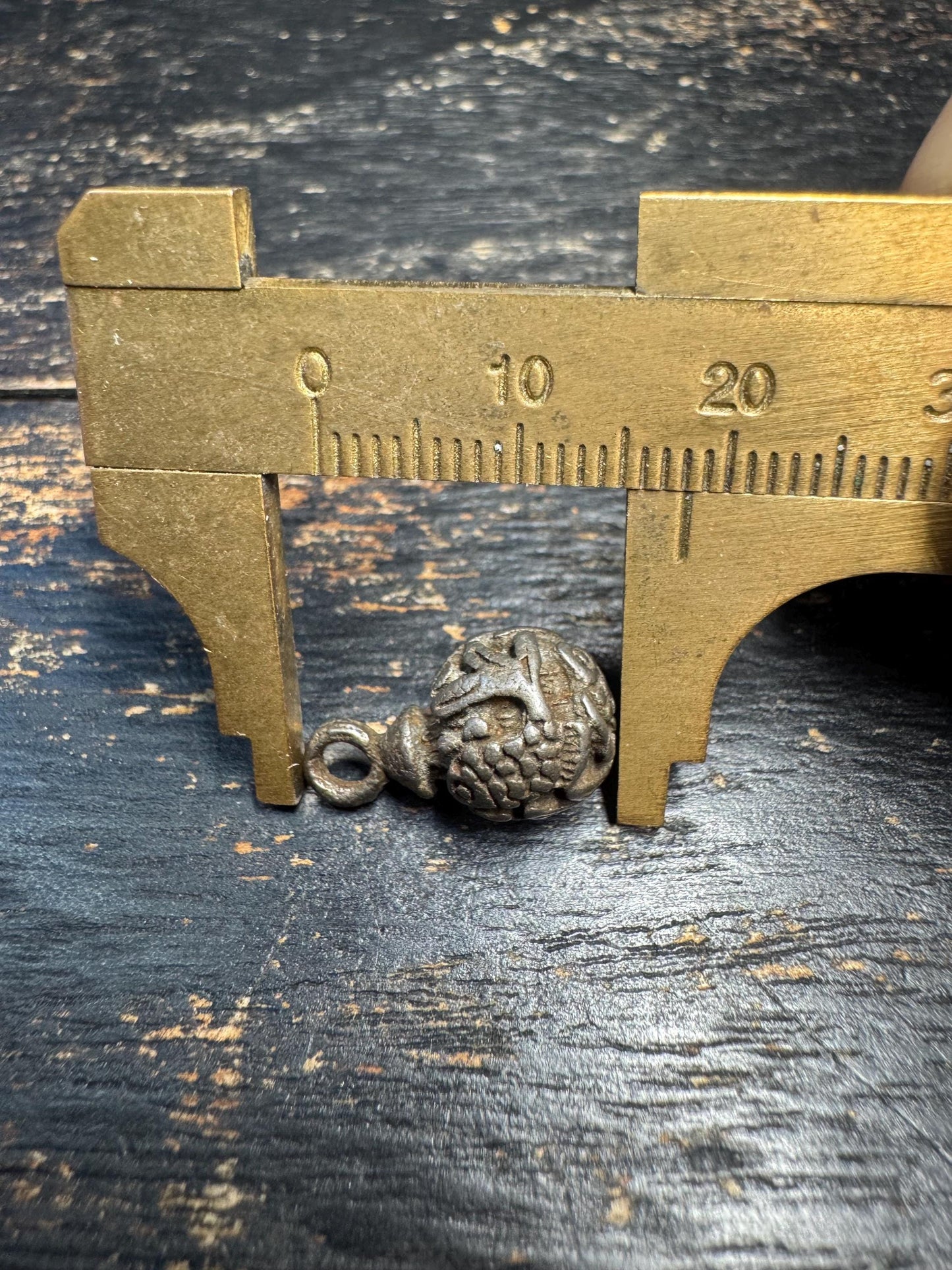 Vintage Tibetan Thokcha Iron Three Fish Amulet Pendant, Old Himalayan Protective Charm, Tribal Talisman, Mala Pendant(H708)