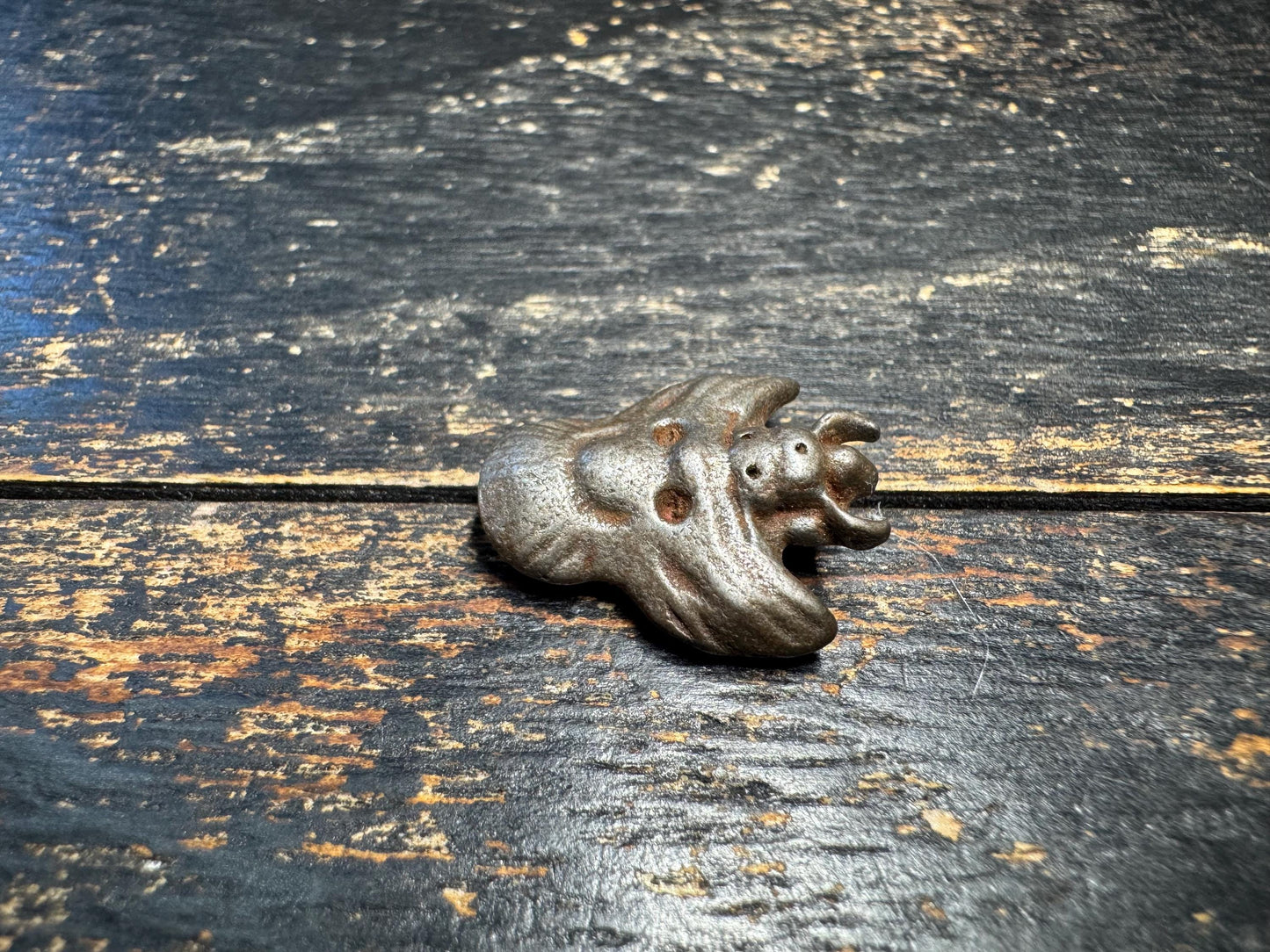 Old Tibetan Iron Garuda Pendant, Vintage Khyung Amulet, Himalayan Thokcha Charm, Protective Bird Talisman, Mala Accessory(H710)