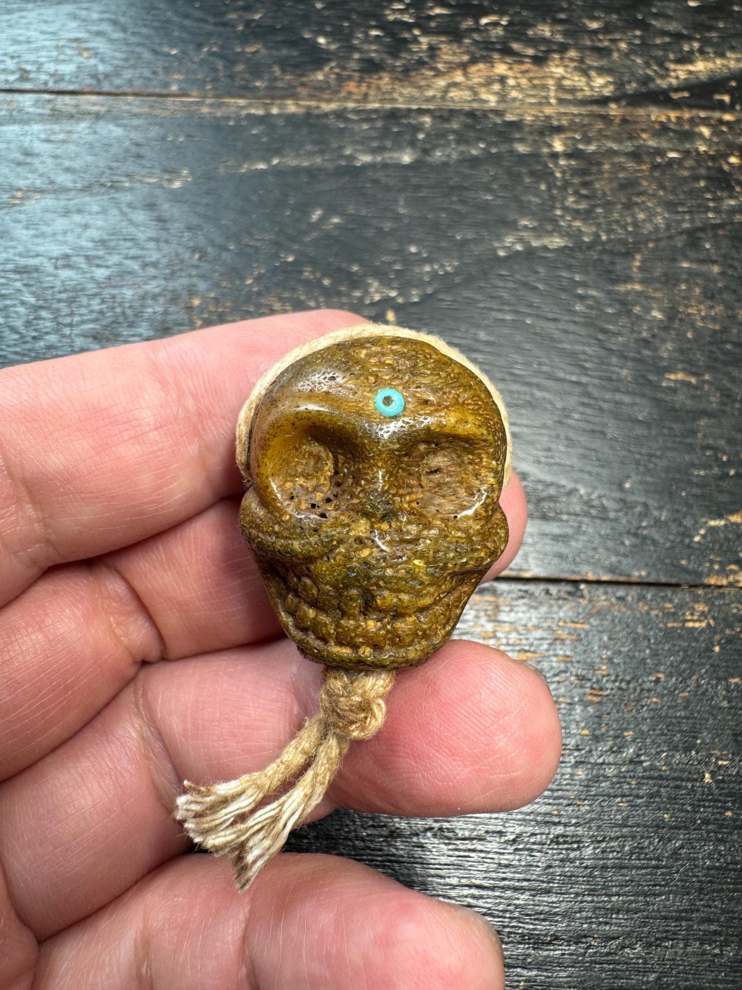 Citipati Yak Bone Guru Bead, Double-Sided Skull Guru Bead, Tibetan Mala Center Bead, Hand Carved Yak Bone Connector, Memento Mori Prayer Bea