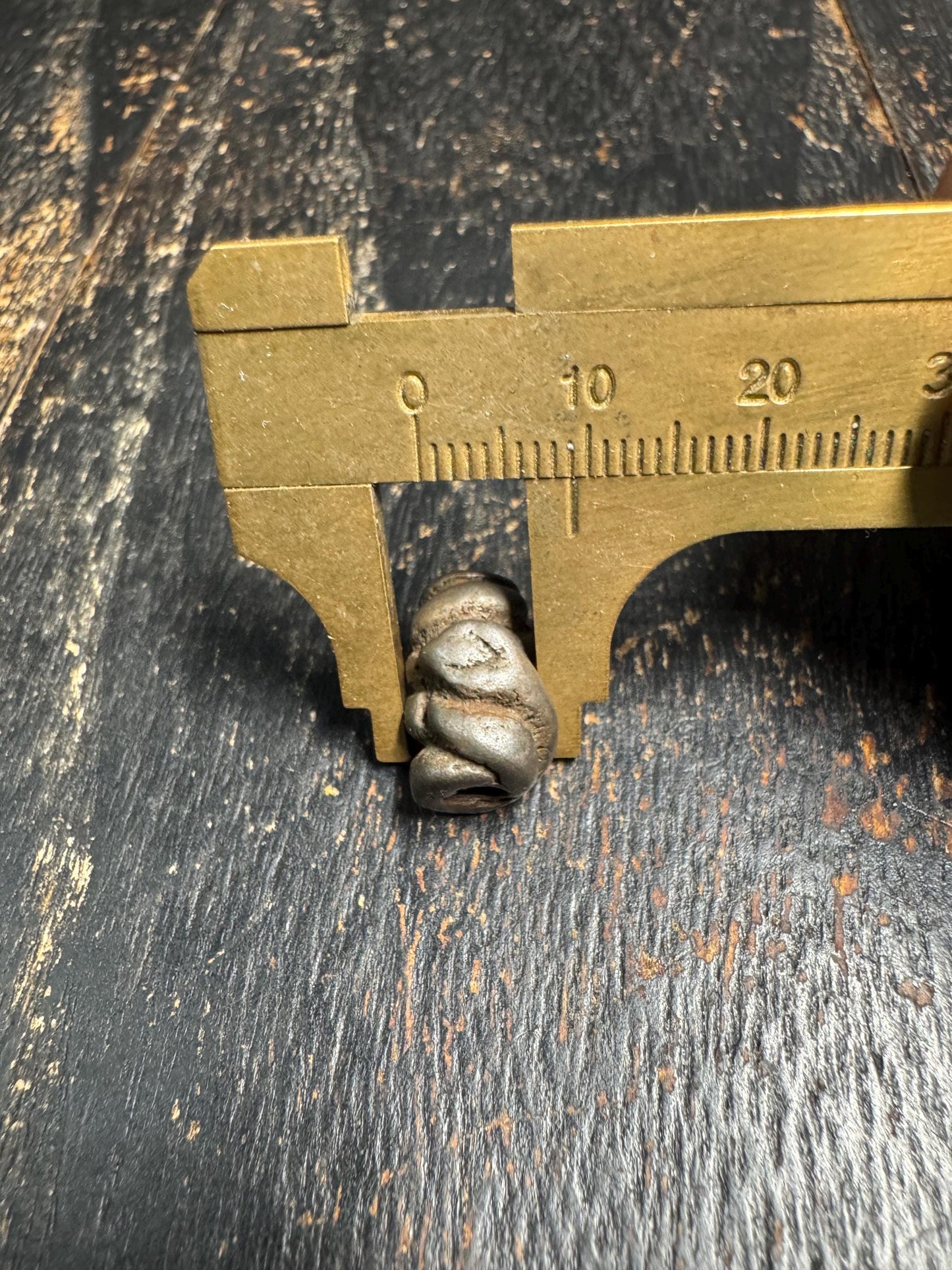 Vintage Tibetan Cold Iron Dragon Bead | Hand-Carved Himalayan Dragon Mala Guru Bead | Buddhist Prayer Bead Pendant(H717)