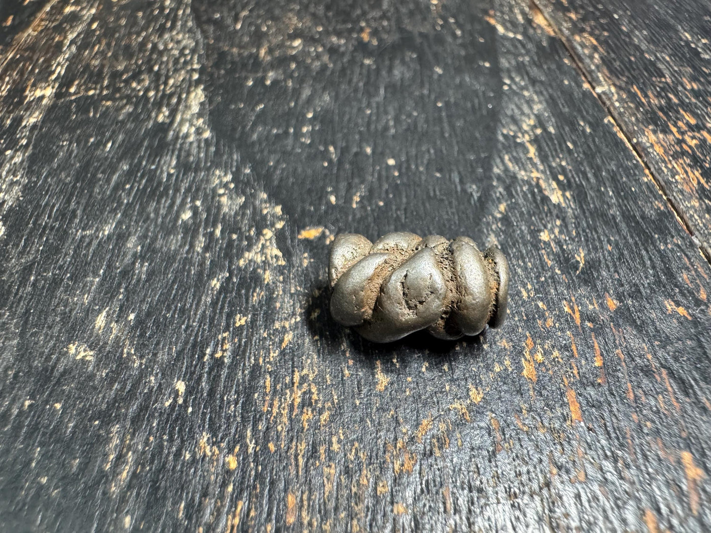 Vintage Tibetan Cold Iron Dragon Bead | Hand-Carved Himalayan Dragon Mala Guru Bead | Buddhist Prayer Bead Pendant(H717)