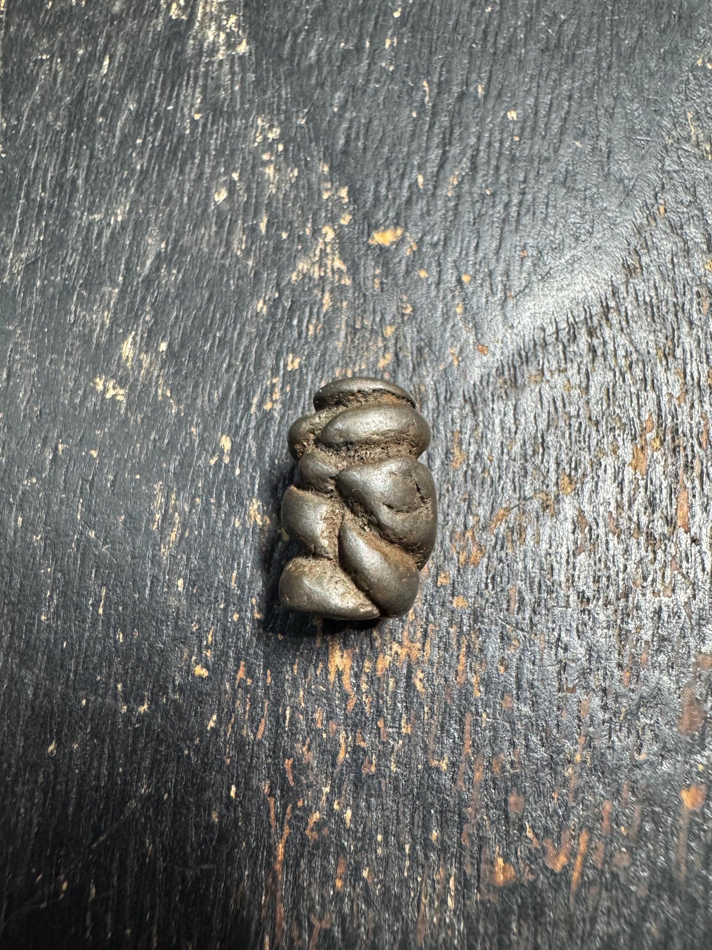 Vintage Tibetan Cold Iron Dragon Bead | Hand-Carved Himalayan Dragon Mala Guru Bead | Buddhist Prayer Bead Pendant(H717)