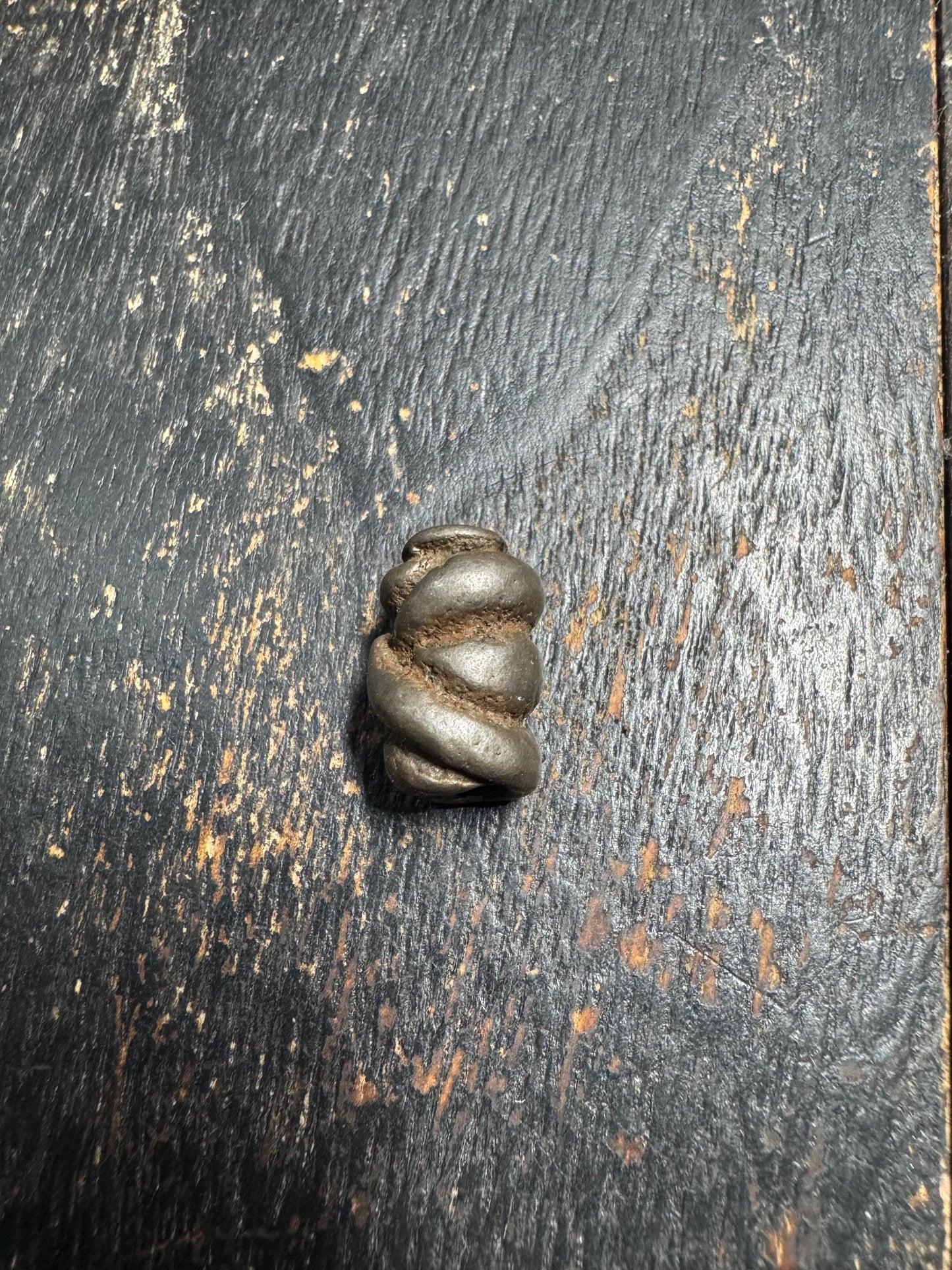 Vintage Tibetan Cold Iron Dragon Bead | Hand-Carved Himalayan Dragon Mala Guru Bead | Buddhist Prayer Bead Pendant(H717)