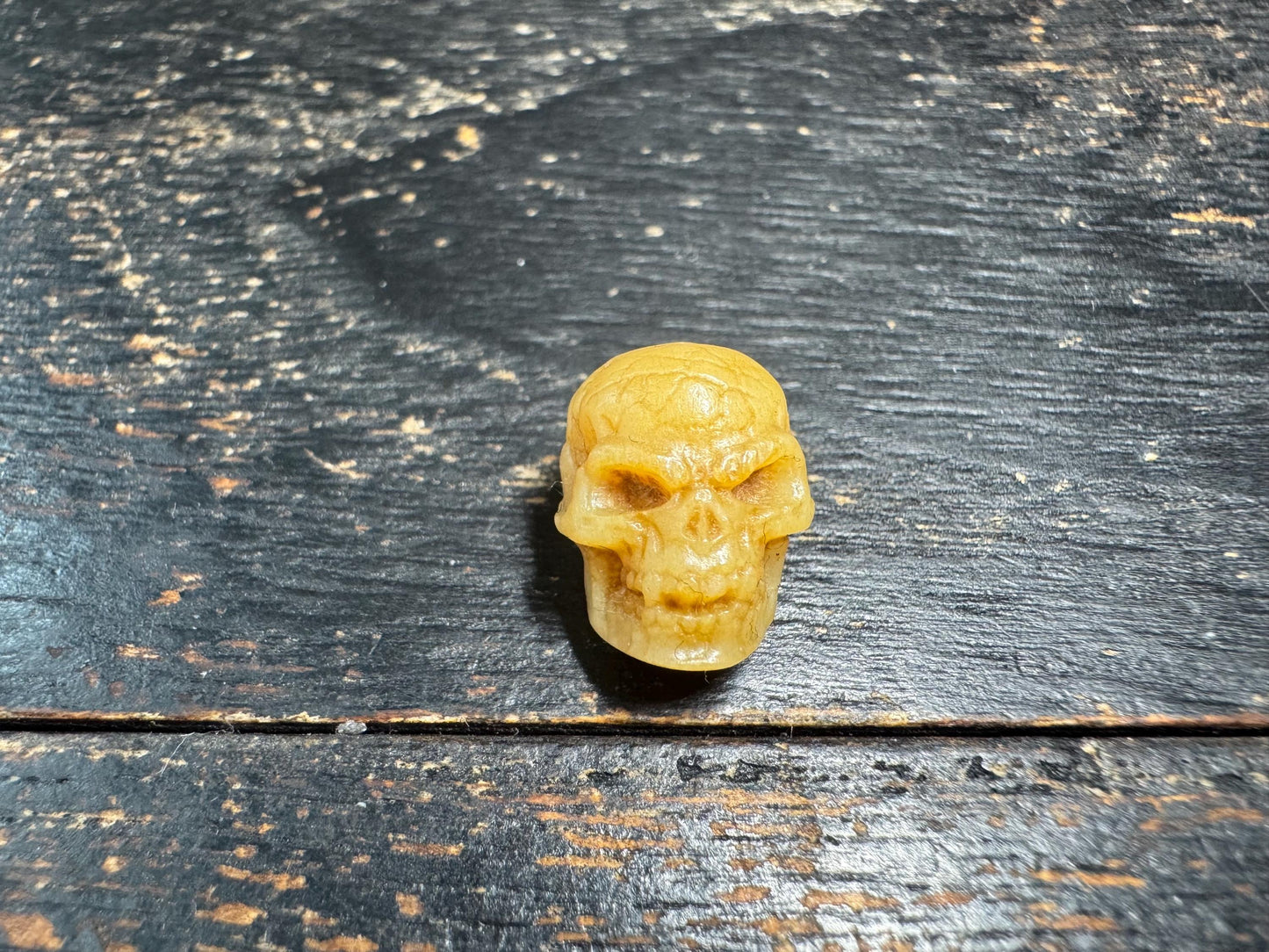 Hand-Carved Yak Bone Citipati Skull Bead • Tibetan Charnel Ground Skull Bead • Mala Spacer Bead • Buddhist Meditation Jewelry Supply