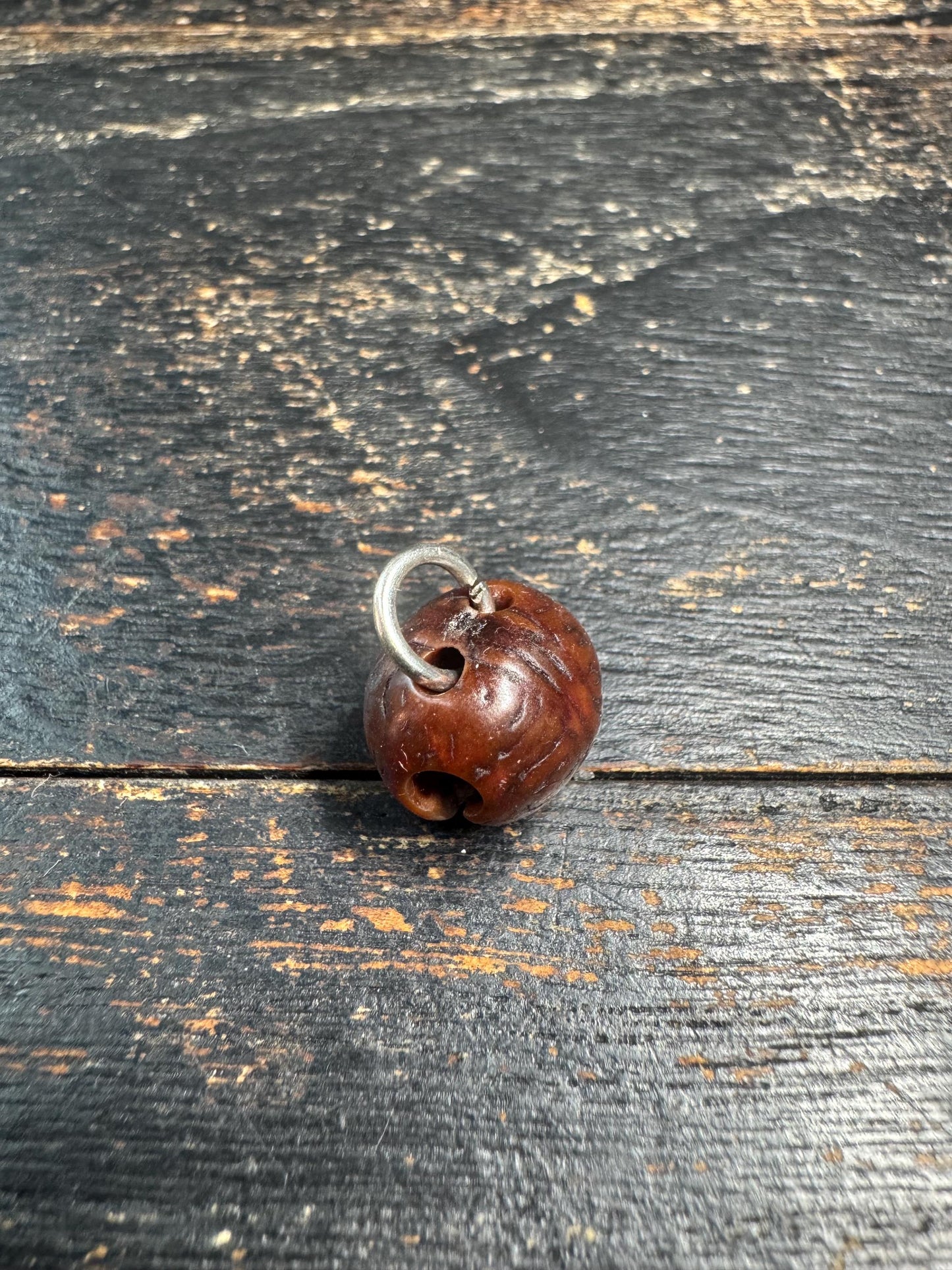 Phoenix Eye Bodhi Seed Bead Pendant • Natural Feng Yan Bodhi Charm • Tibetan Mala Accessory • Prayer Bead Pendant • Buddhist Meditation Jewe