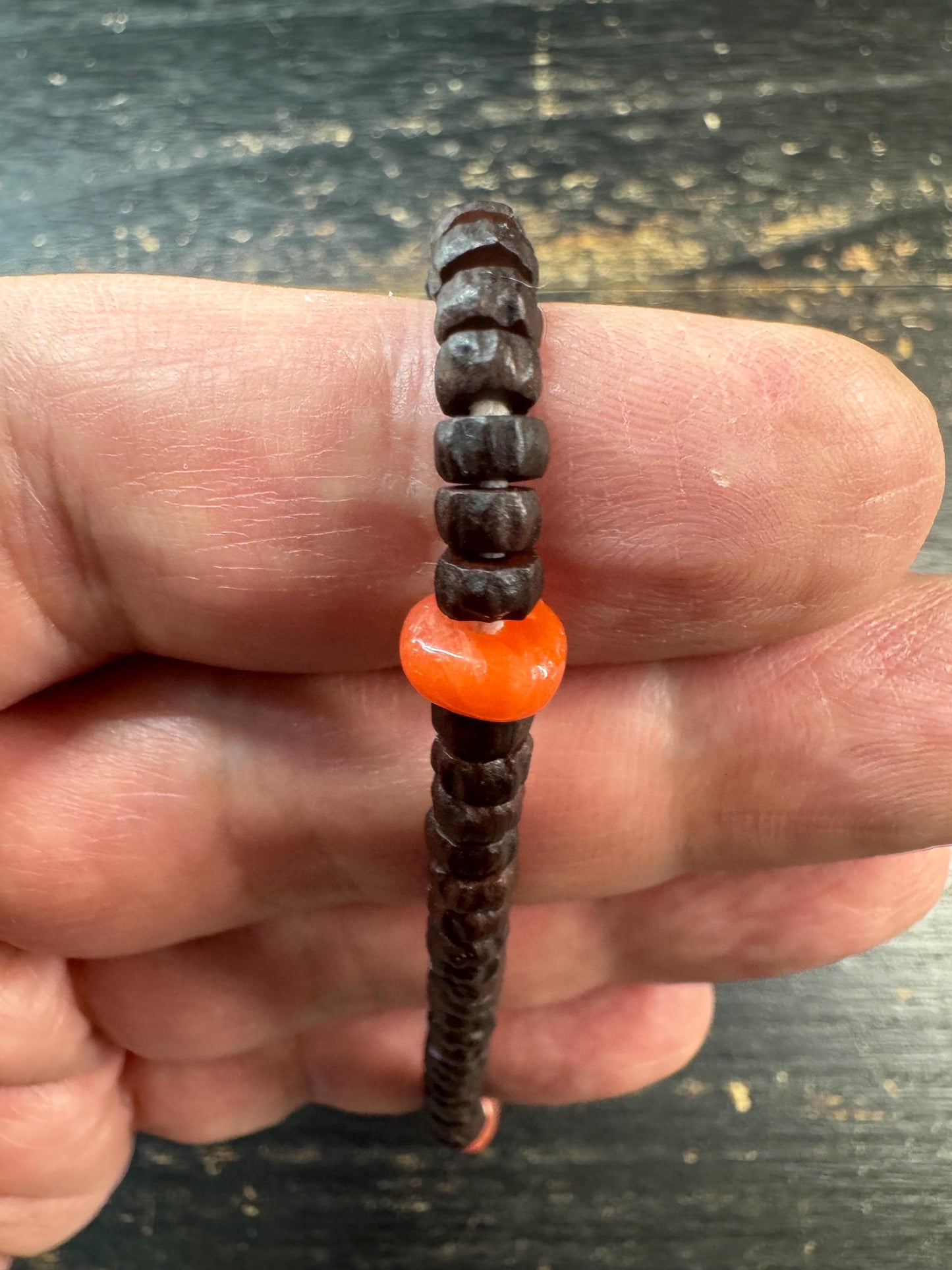 Vintage 108 Mini Hundred-Eyed Bodhi Seed Mala Necklace • Nanhong Agate Accent Beads • Tibetan Buddhist Prayer Beads • Meditation Mala • 12 I