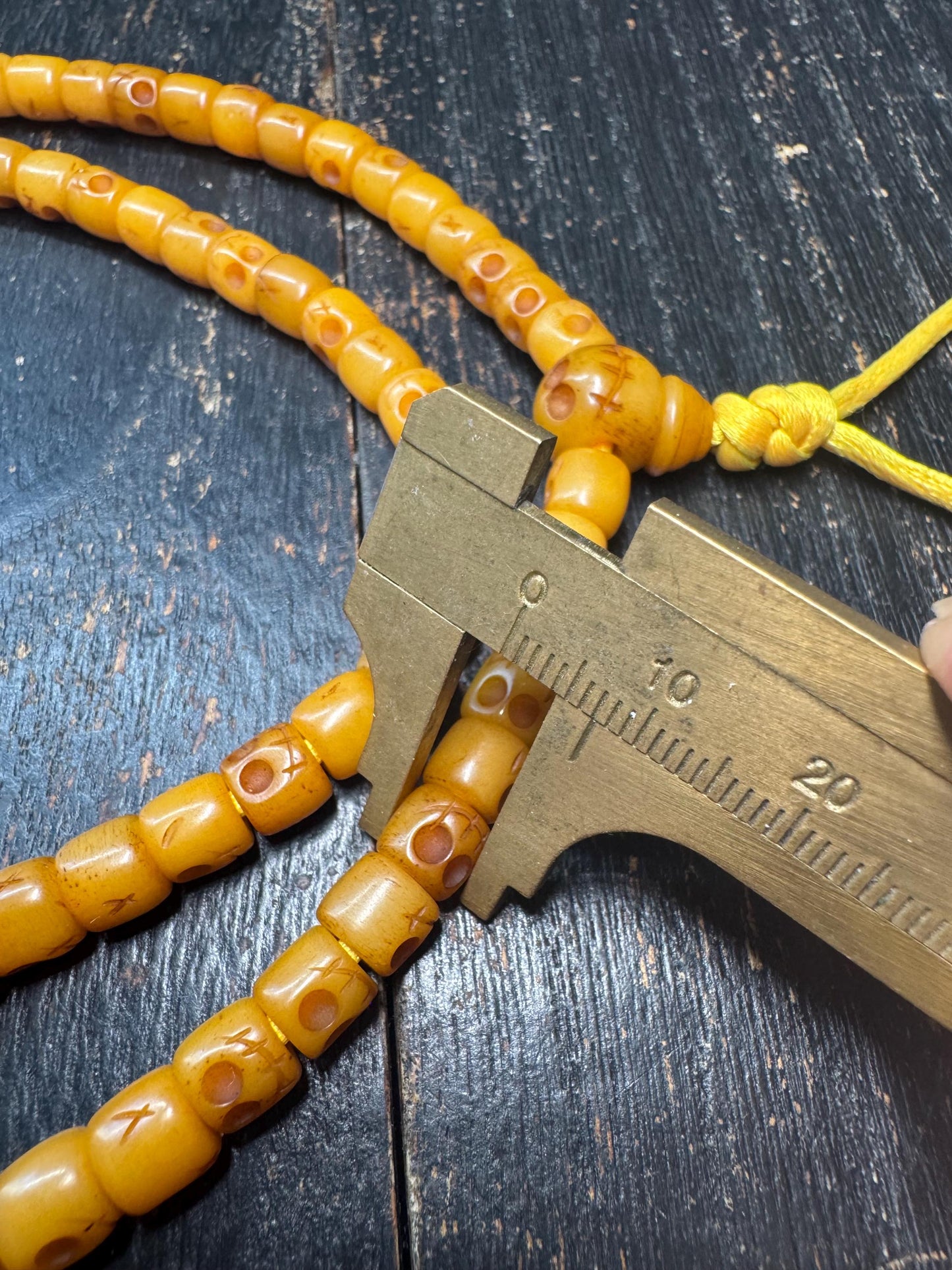 108 Yak Bone Citipati Mala Necklace • Tibetan Skull Prayer Beads • Hand Carved Charnel Ground Beads • Buddhist Meditation Mala • Himalayan R