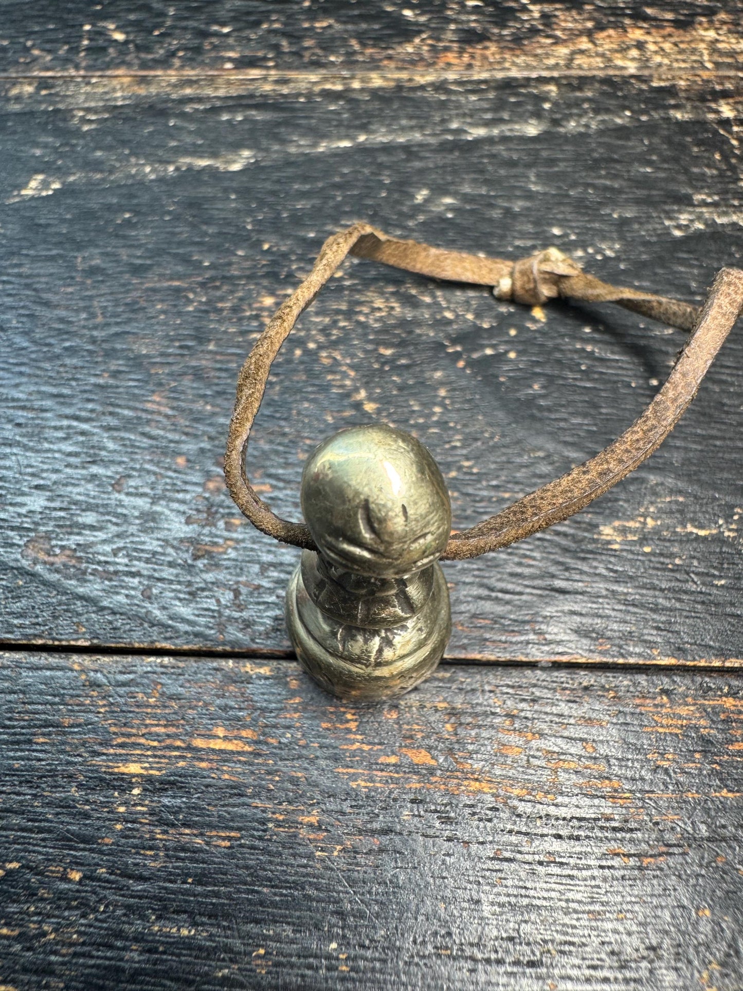 Vintage Tibetan Bronze Stupa Seal Pendant • Om Symbol Stamp Amulet • Himalayan Buddhist Seal • Tibetan Ritual Pendant • Meditation Talisman