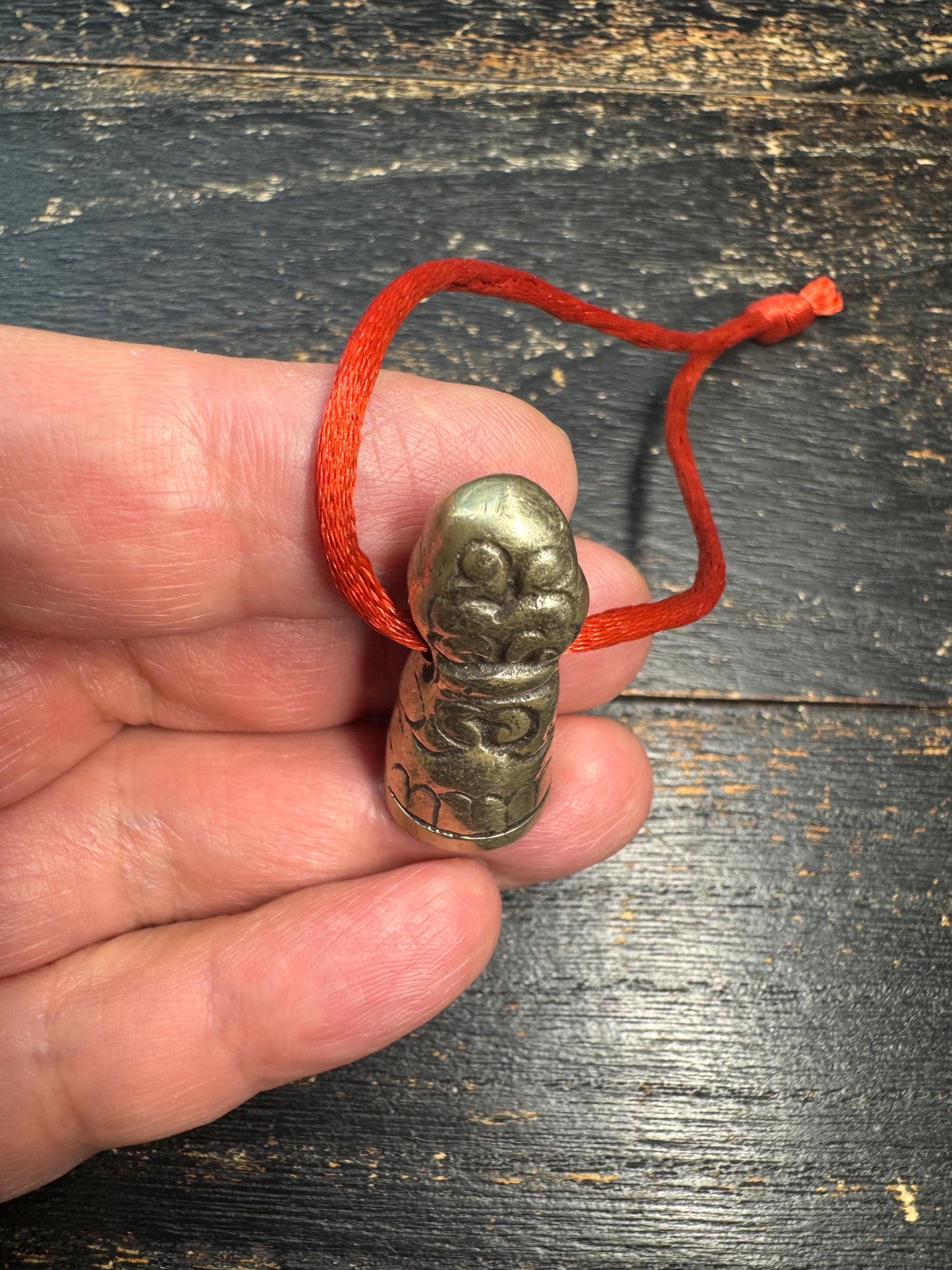 Vintage Tibetan White Brass Seal Pendant • Cloud Motif Stamp Amulet • Himalayan Seed Syllable Seal • Tibetan Ritual Charm • Buddhist Talisma