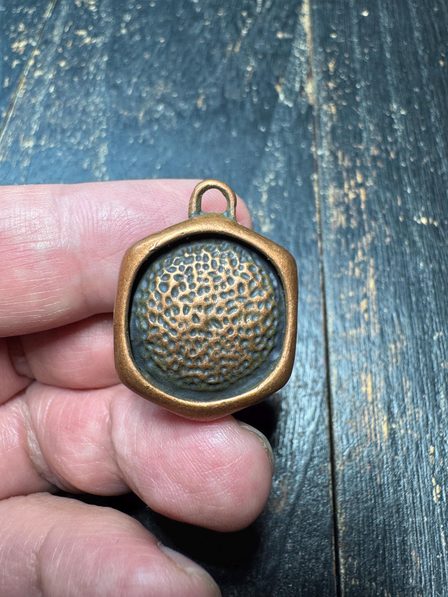 Vintage Brass Himalayan Protector Pendant – Dual-Sided Buddhist Amulet, Mahakala-Inspired Ritual Jewelry, Tibetan Brass Talisman