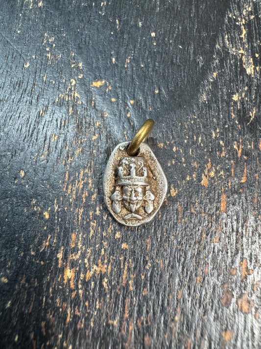 Vintage Thokcha Iron Zaki Lhamo Amulet • Tibetan Protective Talisman Pendant • Himalayan Ritual Charm • Old Buddhist Shrine Pendant(H703)