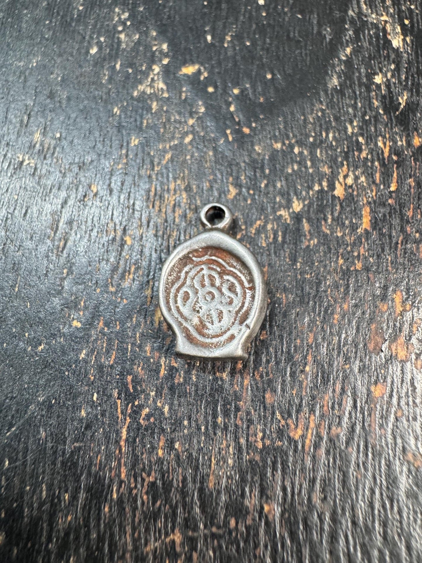 Vintage Kurukulla Thokcha Pendant • Mother Buddha Kuru Amulet • Tibetan Iron Talisman • Mala Pendant • Prayer Bead Accessory (H705)