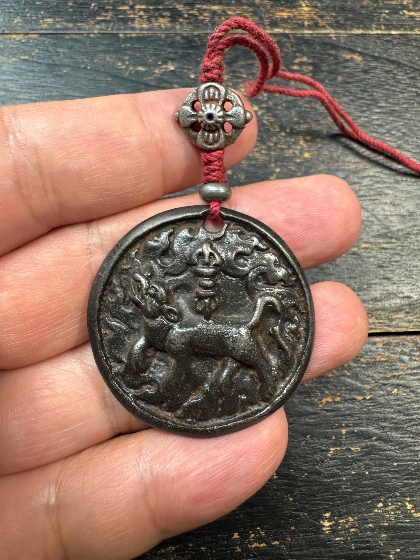 Vintage Tibetan Cold Iron Phurba Pendant | Wrathful Deity Kila Amulet | Himalayan Buddhist Protection Talisman | Nepal Handmade Ritual (H730