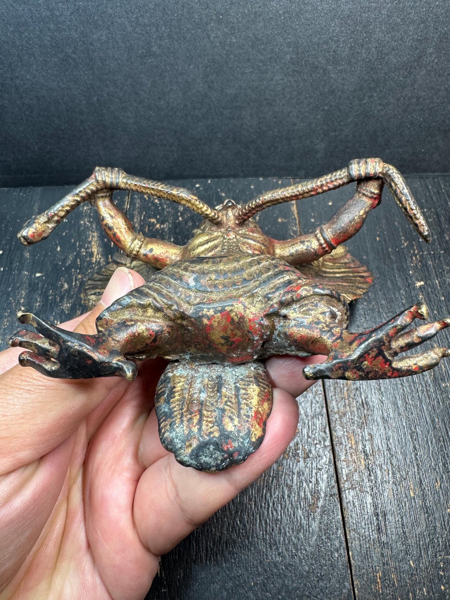 Old Tibetan Buddhism Temple Bronze Gilt Suparna Suparnin Bird Statue | Vintage Himalayan Garuda Figure | Buddhist Protector Deity Altar(H733