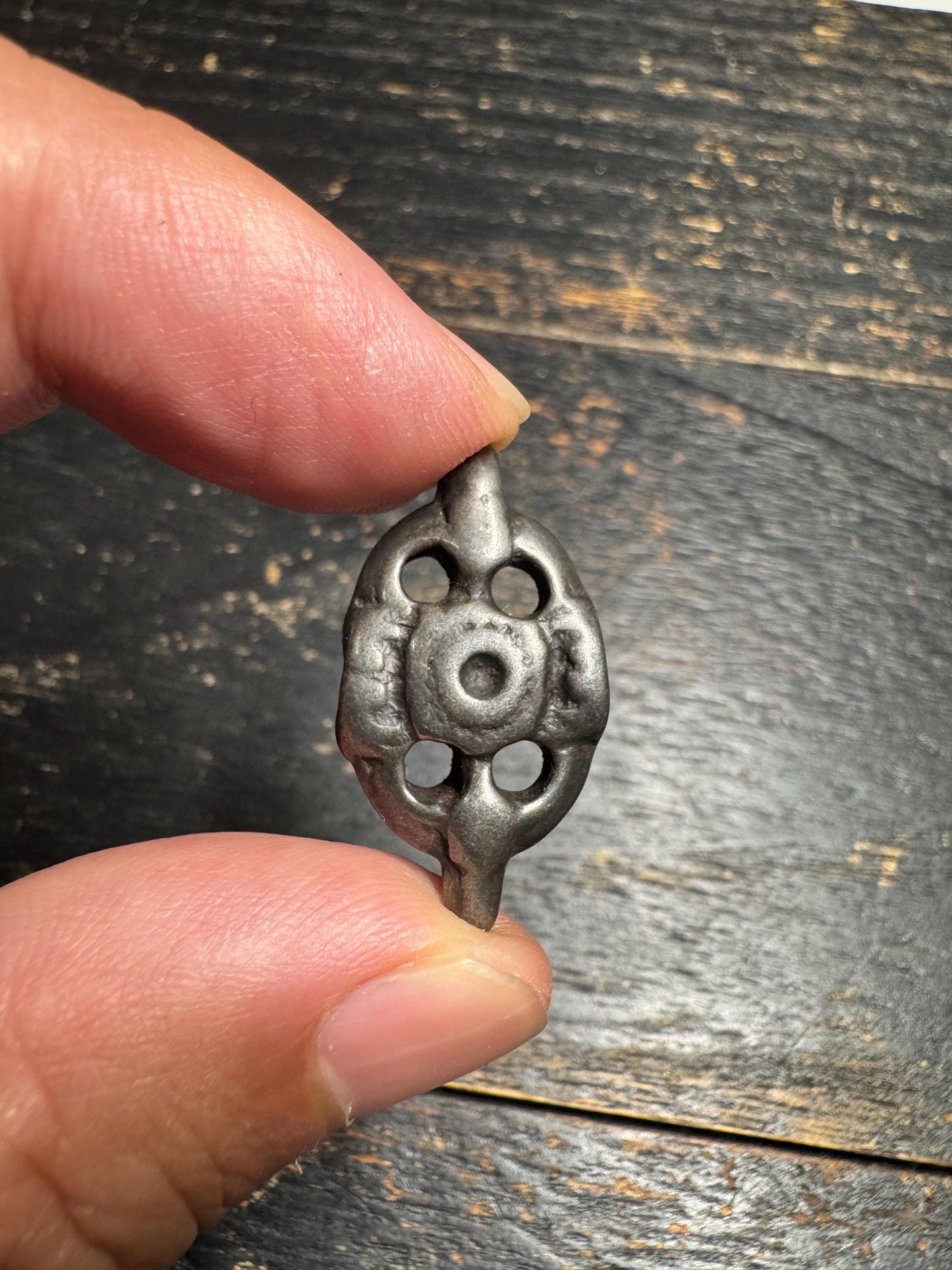 Vintage Tibetan Cold Iron Five Eyes Six Clairvoyances Amulet Pendant | Handmade Himalayan Protective Talisman | Thokcha Ritual Charm(H713)