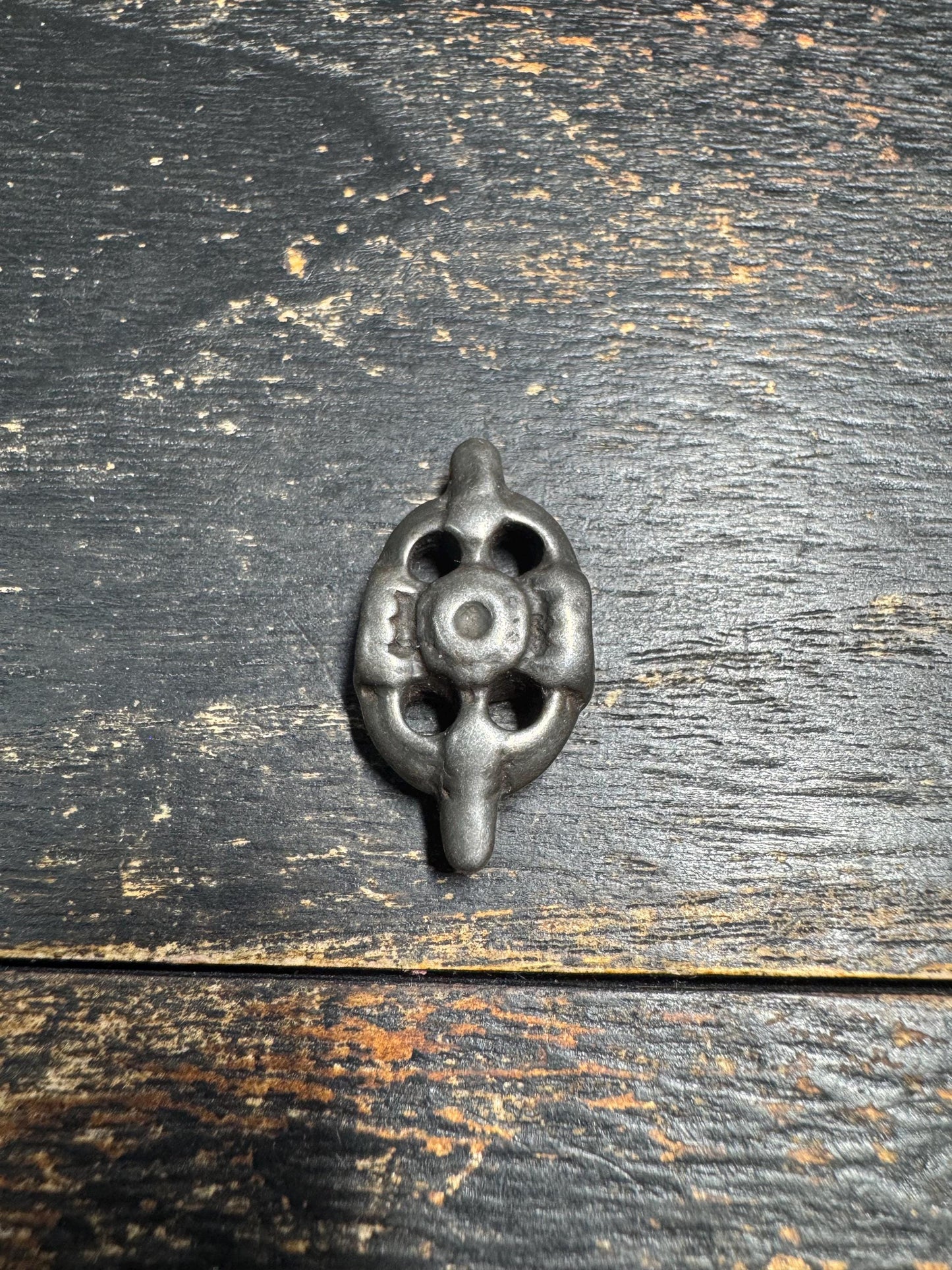 Vintage Tibetan Cold Iron Five Eyes Six Clairvoyances Amulet Pendant | Handmade Himalayan Protective Talisman | Thokcha Ritual Charm(H713)