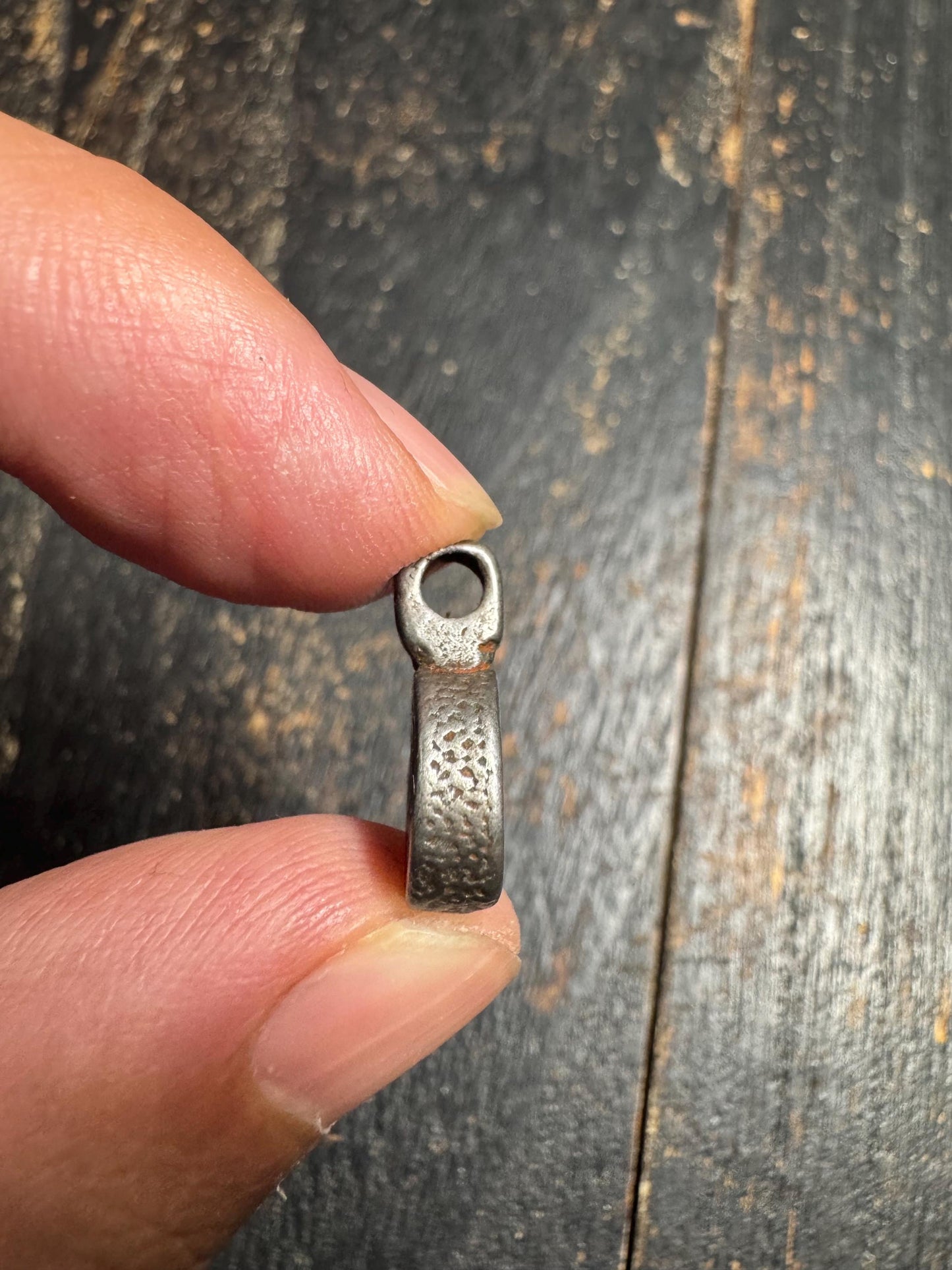 Vintage Tibetan Cold Iron OM Seal Amulet Pendant | Himalayan Buddhist Talisman | Ritual Charm(H714)