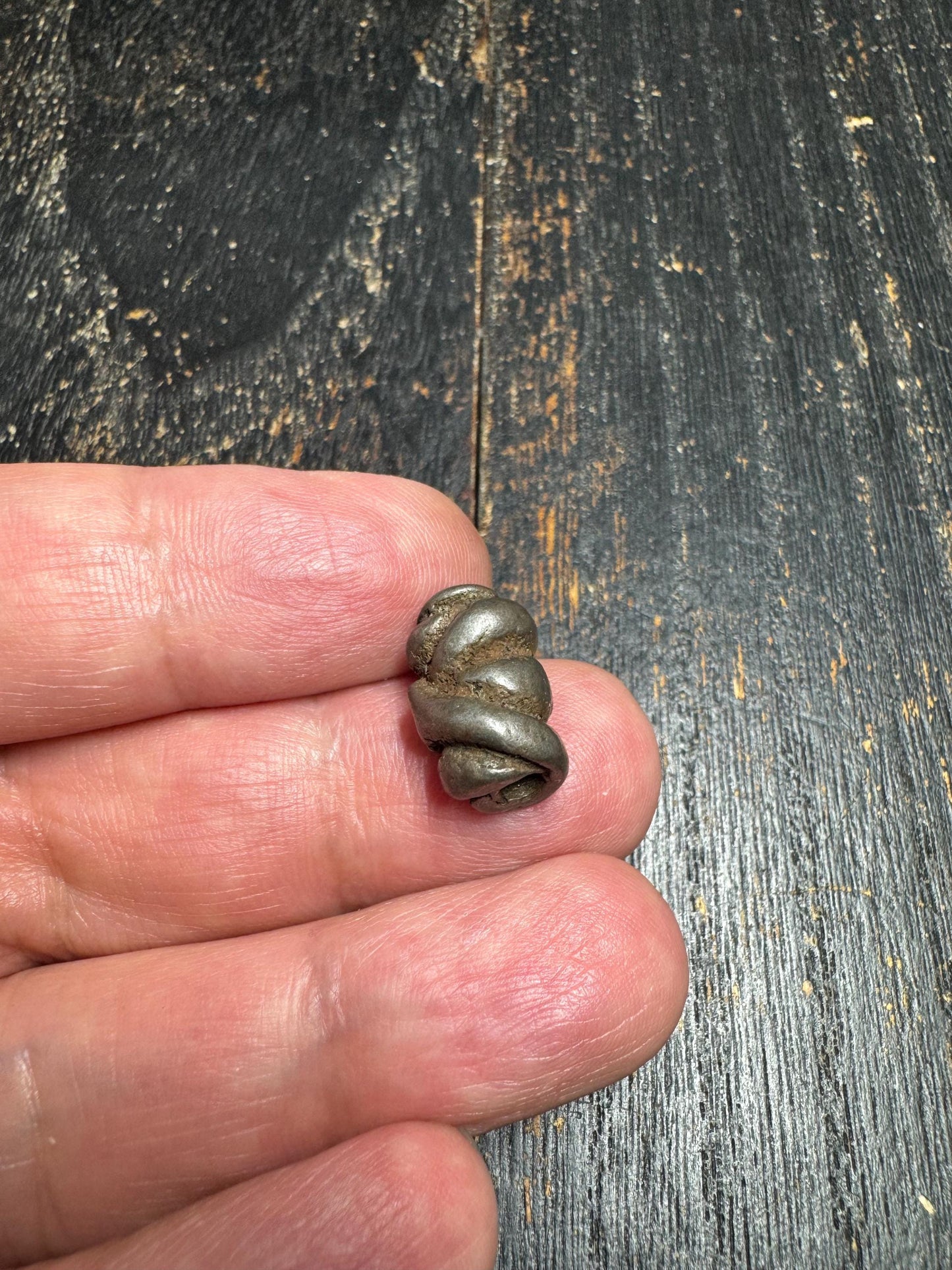 Vintage Tibetan Cold Iron Dragon Bead | Hand-Carved Himalayan Dragon Mala Guru Bead | Buddhist Prayer Bead Pendant(H717)