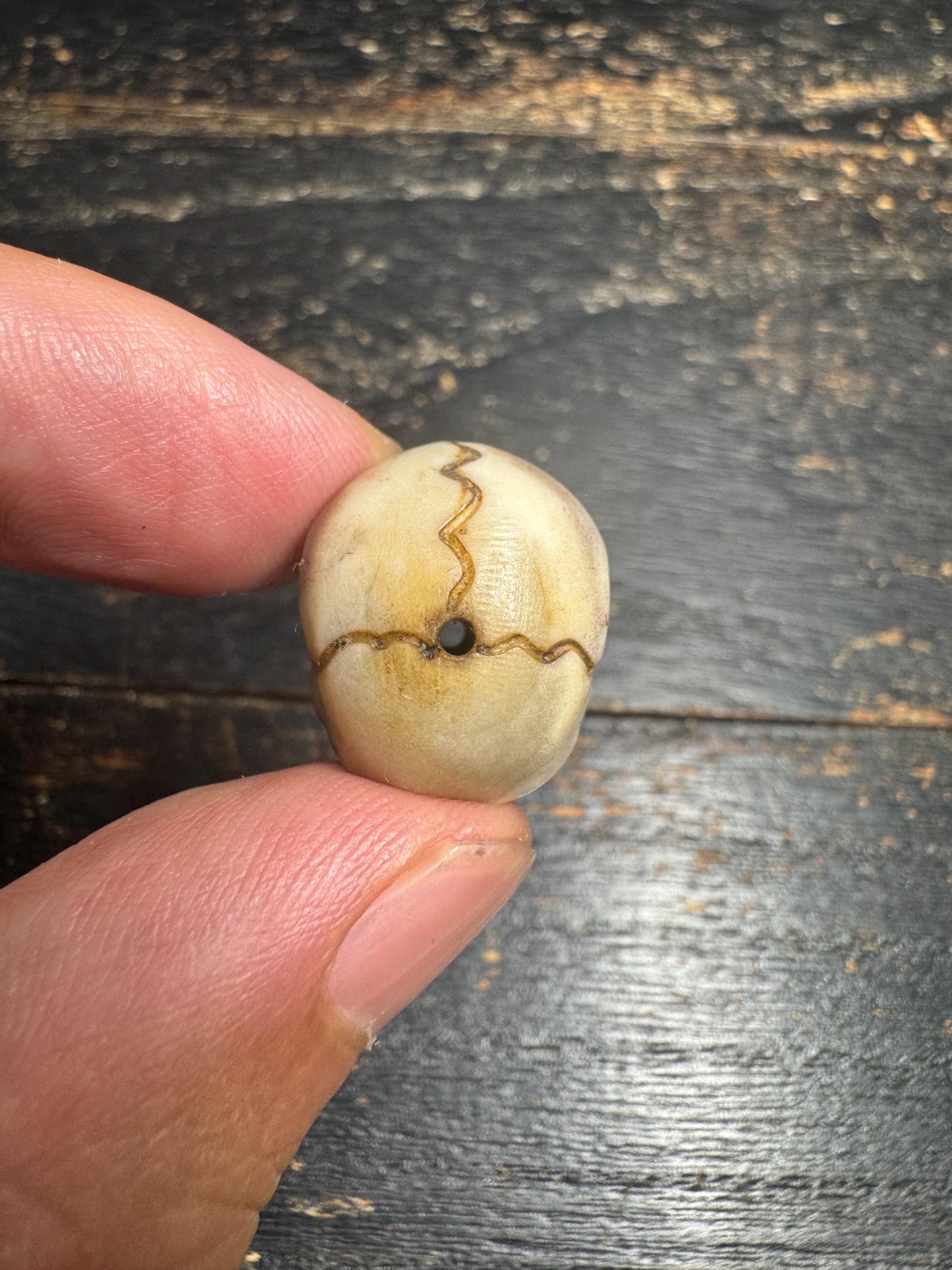 Hand Carved Deer Antler Citipati Skull Bead | Nepal Tibetan Buddhist Skull Guru Bead | Meditation Mala Pendant | Handmade Spiritual Talisman