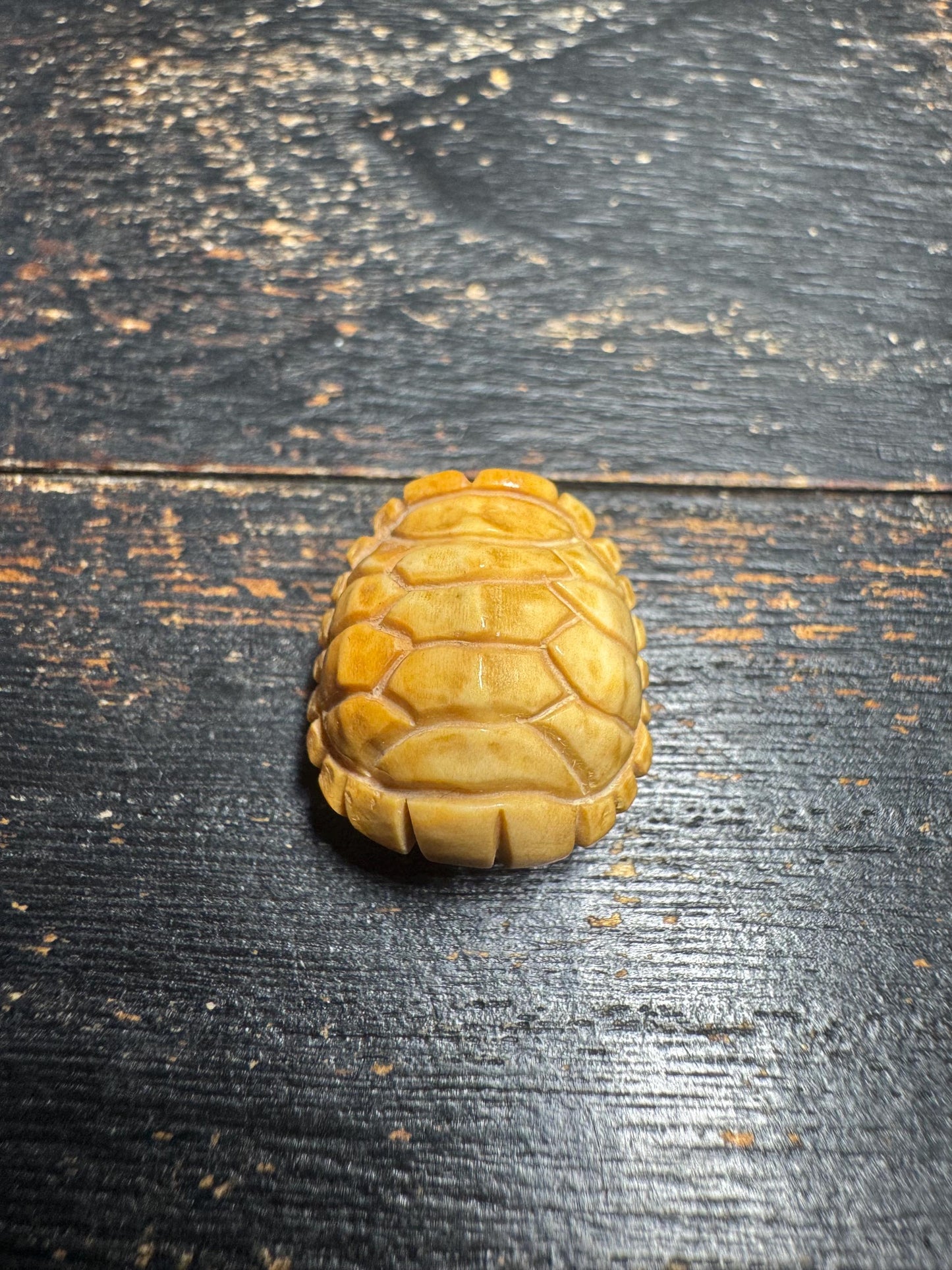 Vintage Hand Carved Deer Antler Turtle Guru Bead, Tibetan Style Mala Center Bead, Natural Antler Focal Bead, Meditation Prayer Jewelry(H756)
