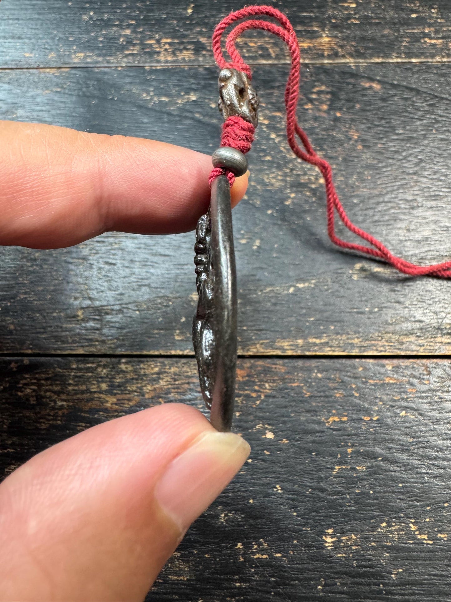 Vintage Tibetan Cold Iron Phurba Pendant | Wrathful Deity Kila Amulet | Himalayan Buddhist Protection Talisman | Nepal Handmade Ritual (H730