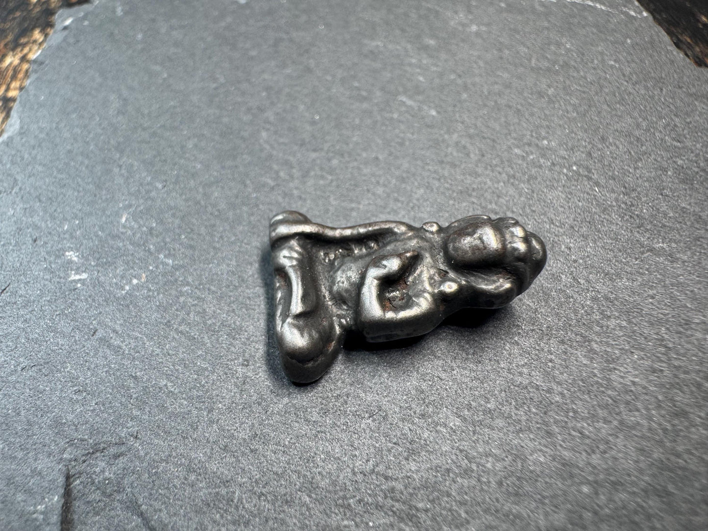 Vintage Cold Iron Seated Monk Pendant | Himalayan Meditation Yogi Amulet | Rustic Buddhist Charm for Necklace or Mala(H765)