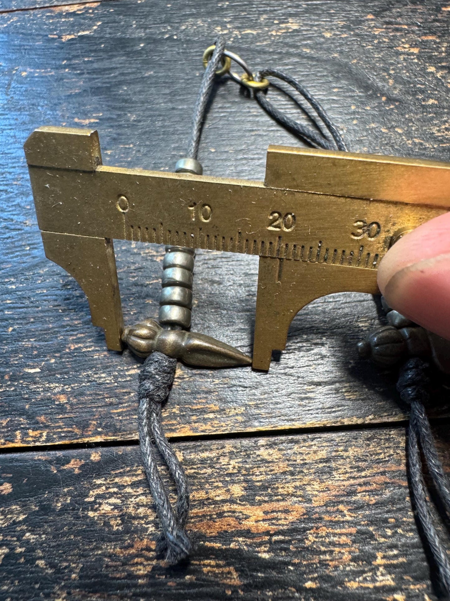 Vintage Tibetan Brass Mala Counter Set – Vajra Phurba & Kartika Ritual Counter,Buddhist Prayer Beads Accessory,Handmade Meditation Tool(H778