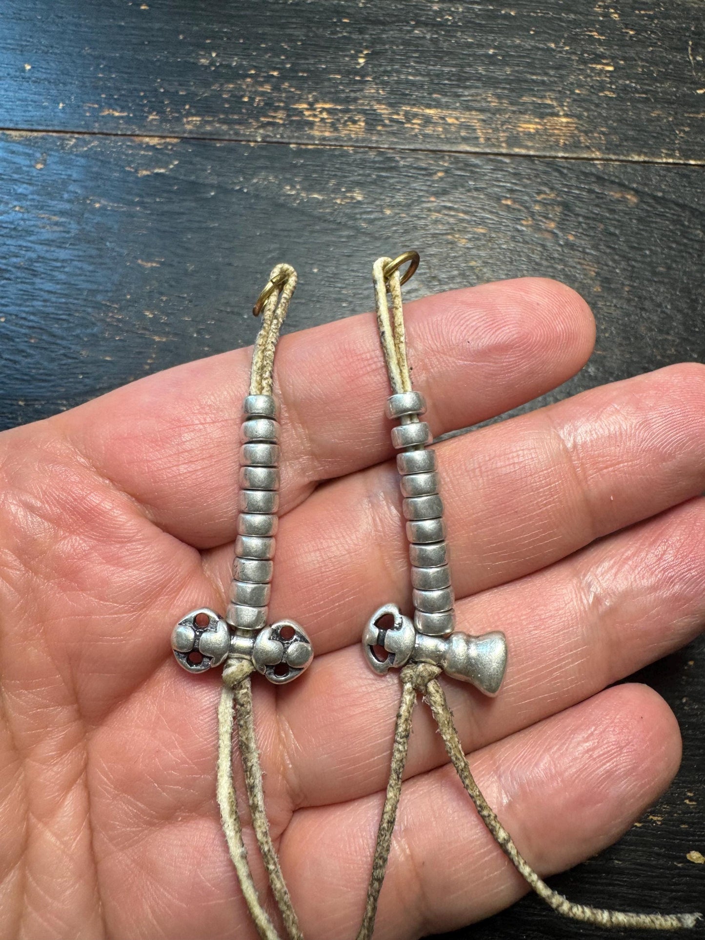 Vintage Tibetan White Brass Mala Counter Set – Vajra & Bell (Ghanta) Counter for 108 Prayer Beads, Buddhist Meditation Accessory(H779）