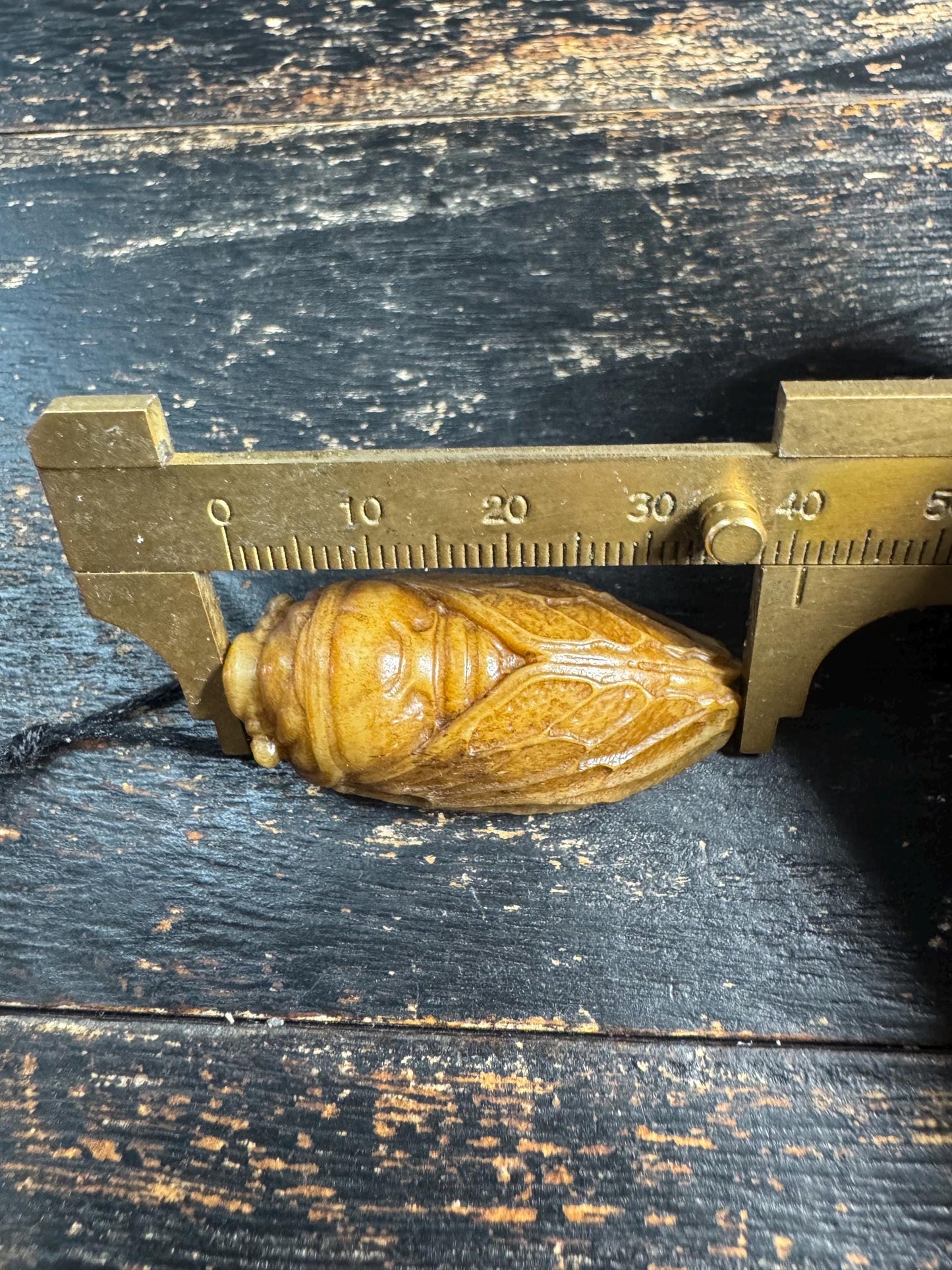 Hand Carved Yak Bone Cicada Pendant, Tibetan Style Insect Amulet, Rebirth Symbol Talisman, Unique Boho Spiritual Jewelry(H758)
