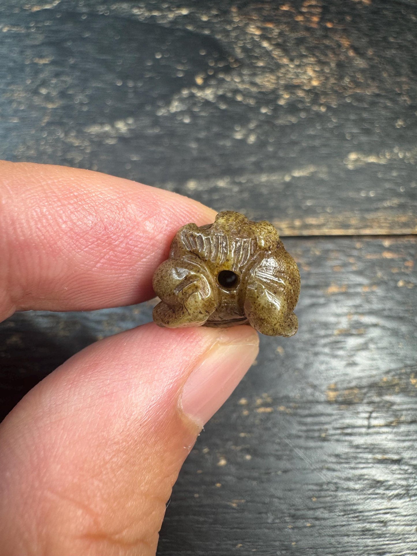 Hand Carved Yak Bone Pixiu Bead Pendant, Tibetan Style Pi Yao Amulet, Fortune Wealth Talisman, DIY Mala Guru Bead Charm(H768)
