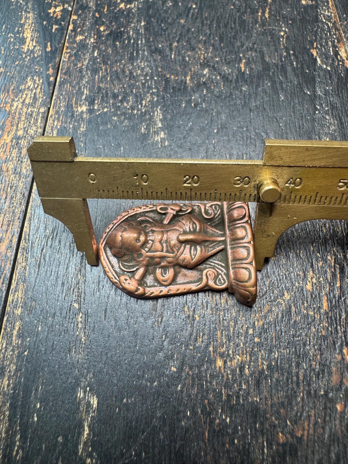 Antique Tibetan Bronze Wrathful Vajra Deity Pendant | Buddhist Protector Amulet | Himalayan Ritual Talisman | Vintage Nepal Buddhist(H816)