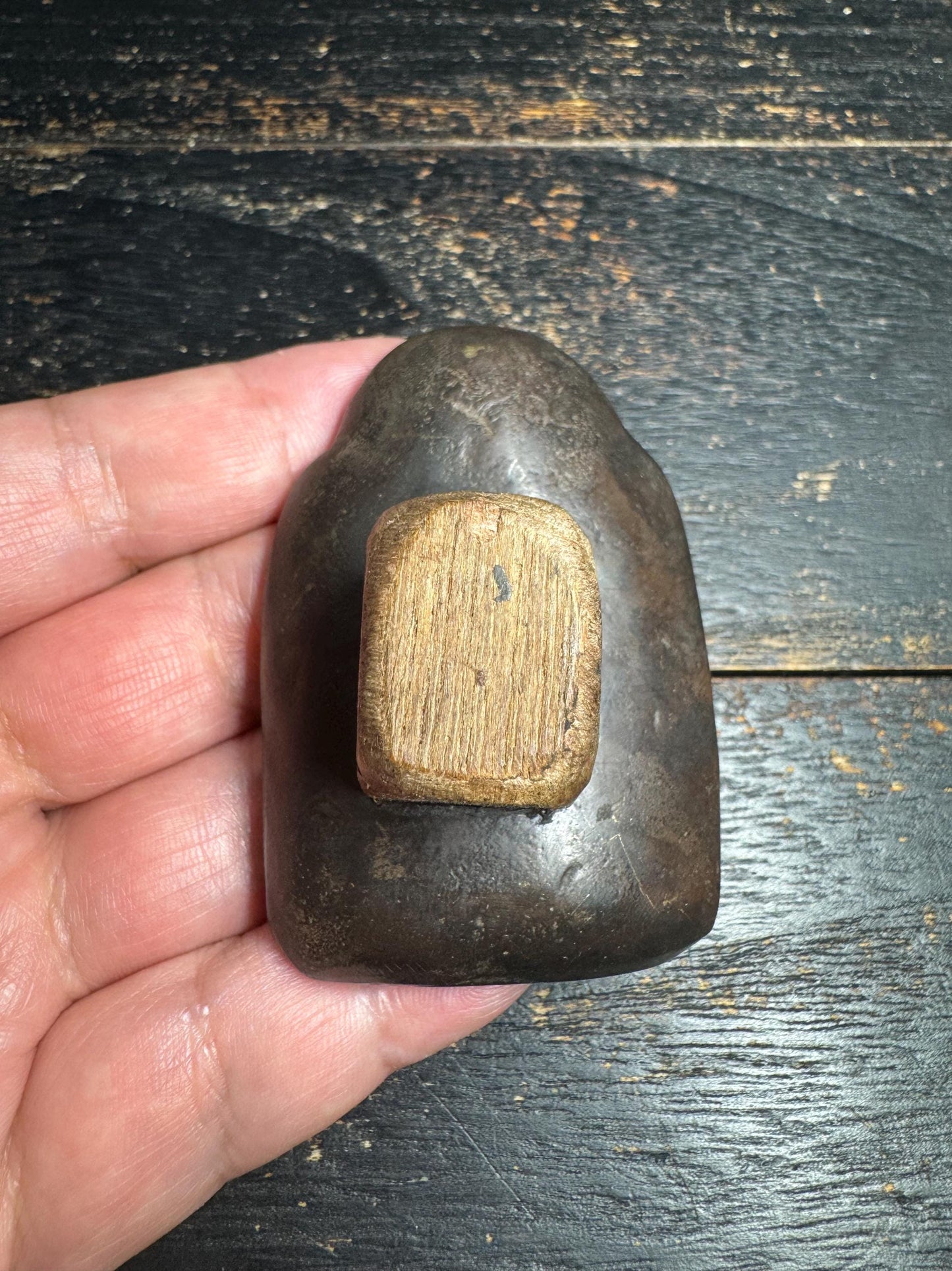 Old Panjaranata Mahakala Tsa Tsa Mold – Antique Tibetan Clay Mold with Wooden Handle, Ritual Buddhist Statue Maker, Sacred Altar Tool(H850)