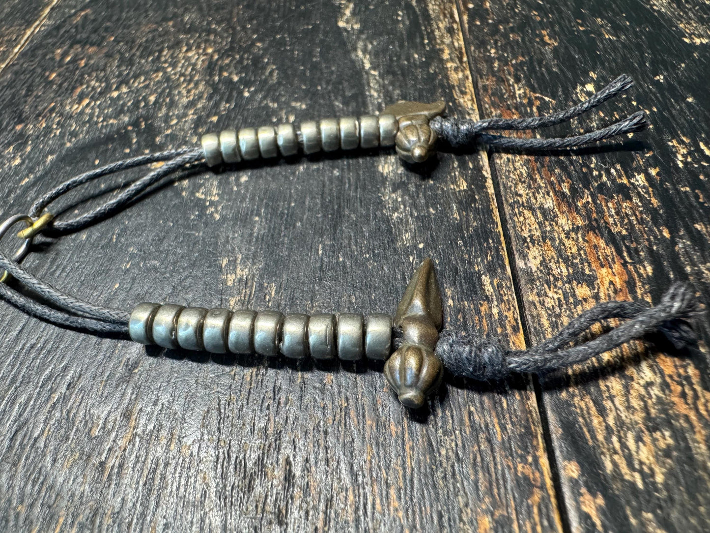 Vintage Tibetan Brass Mala Counter Set – Vajra Phurba & Kartika Ritual Counter,Buddhist Prayer Beads Accessory,Handmade Meditation Tool(H778