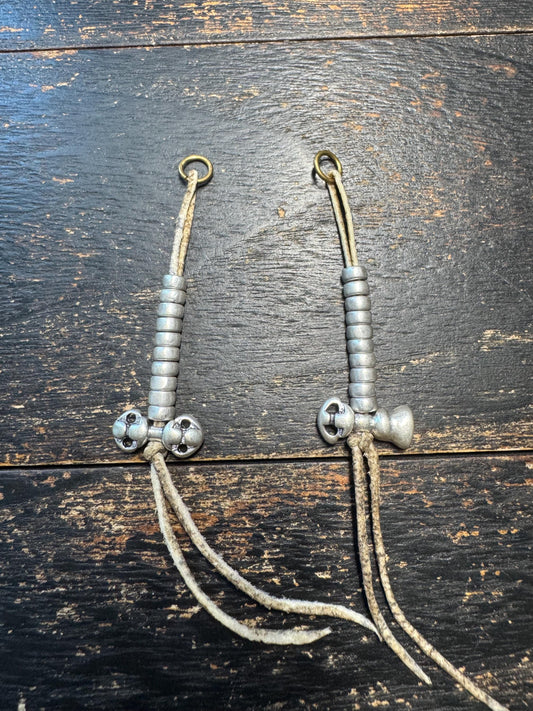 Vintage Tibetan White Brass Mala Counter Set – Vajra & Bell (Ghanta) Counter for 108 Prayer Beads, Buddhist Meditation Accessory(H779）