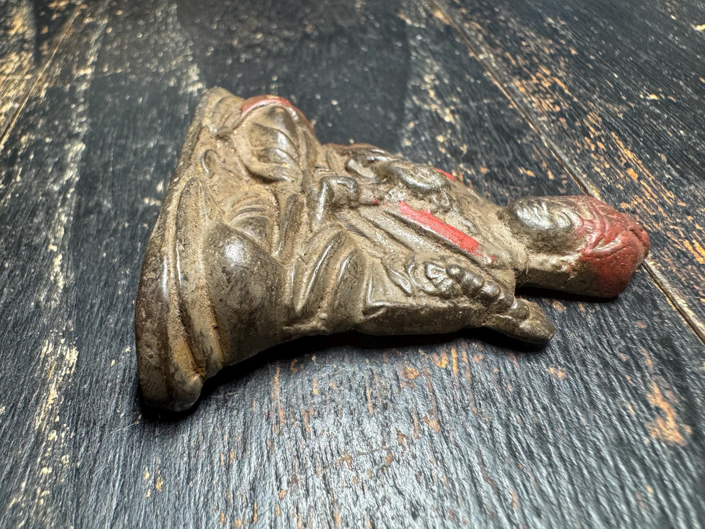 Old Tibetan Bronze Tsongkhapa Statue | Hand-Painted Buddhist Master Figure|Antique Lama Sculpture | Tibetan Wealth & Wisdom Altar Decor(H869