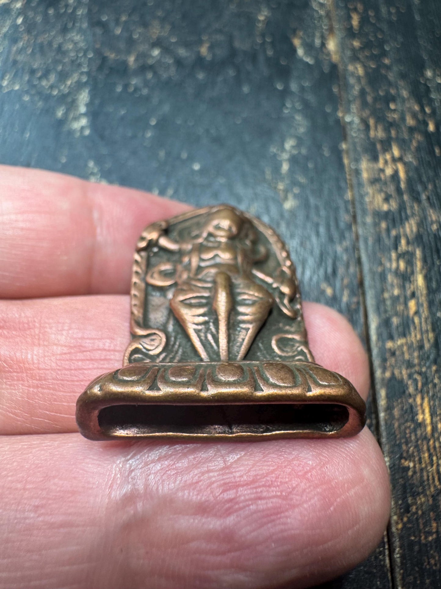 Antique Tibetan Bronze Wrathful Vajra Deity Pendant | Buddhist Protector Amulet | Himalayan Ritual Talisman | Vintage Nepal Buddhist(H816)