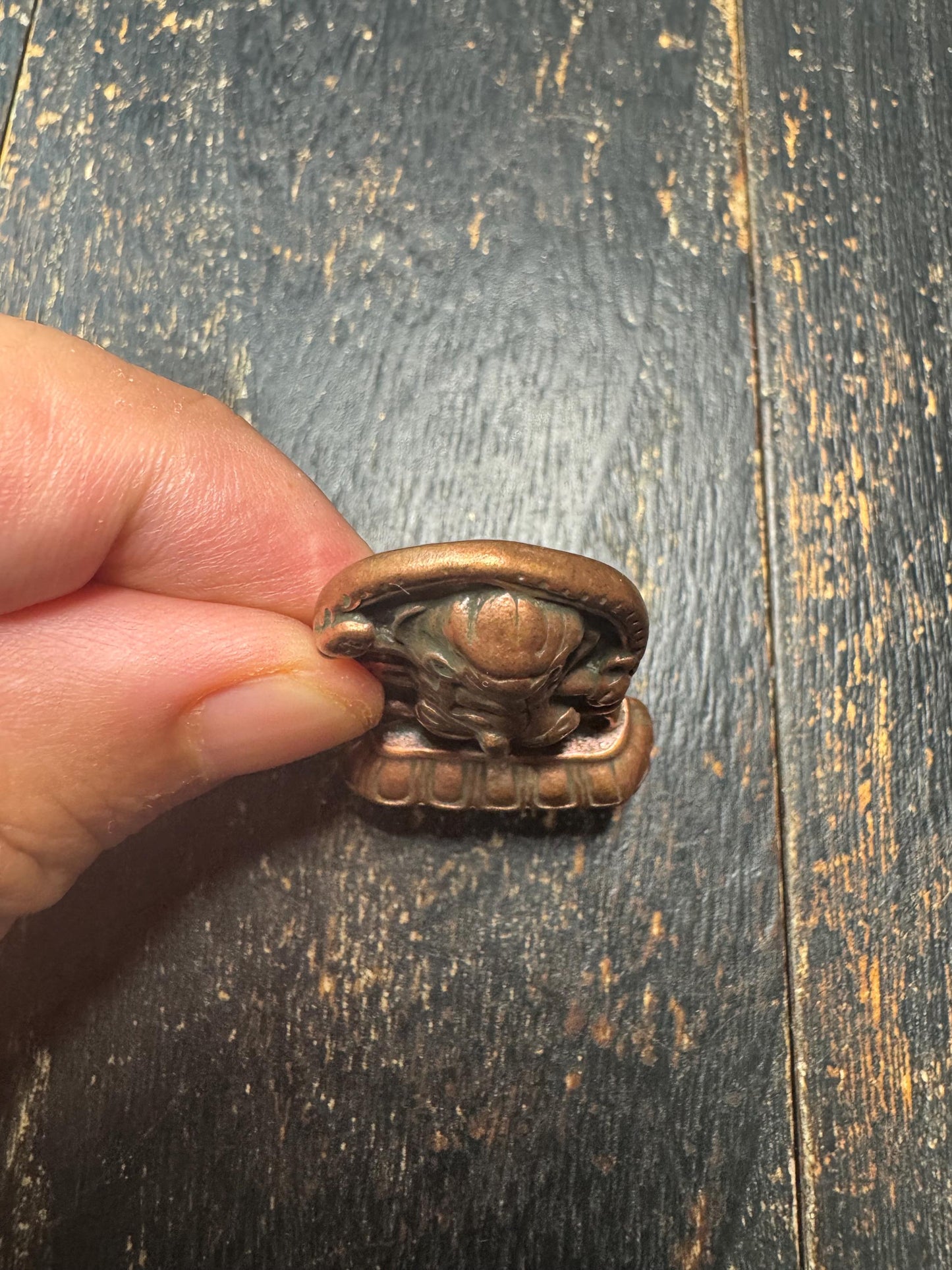 Antique Tibetan Bronze Wrathful Vajra Deity Pendant | Buddhist Protector Amulet | Himalayan Ritual Talisman | Vintage Nepal Buddhist(H816)