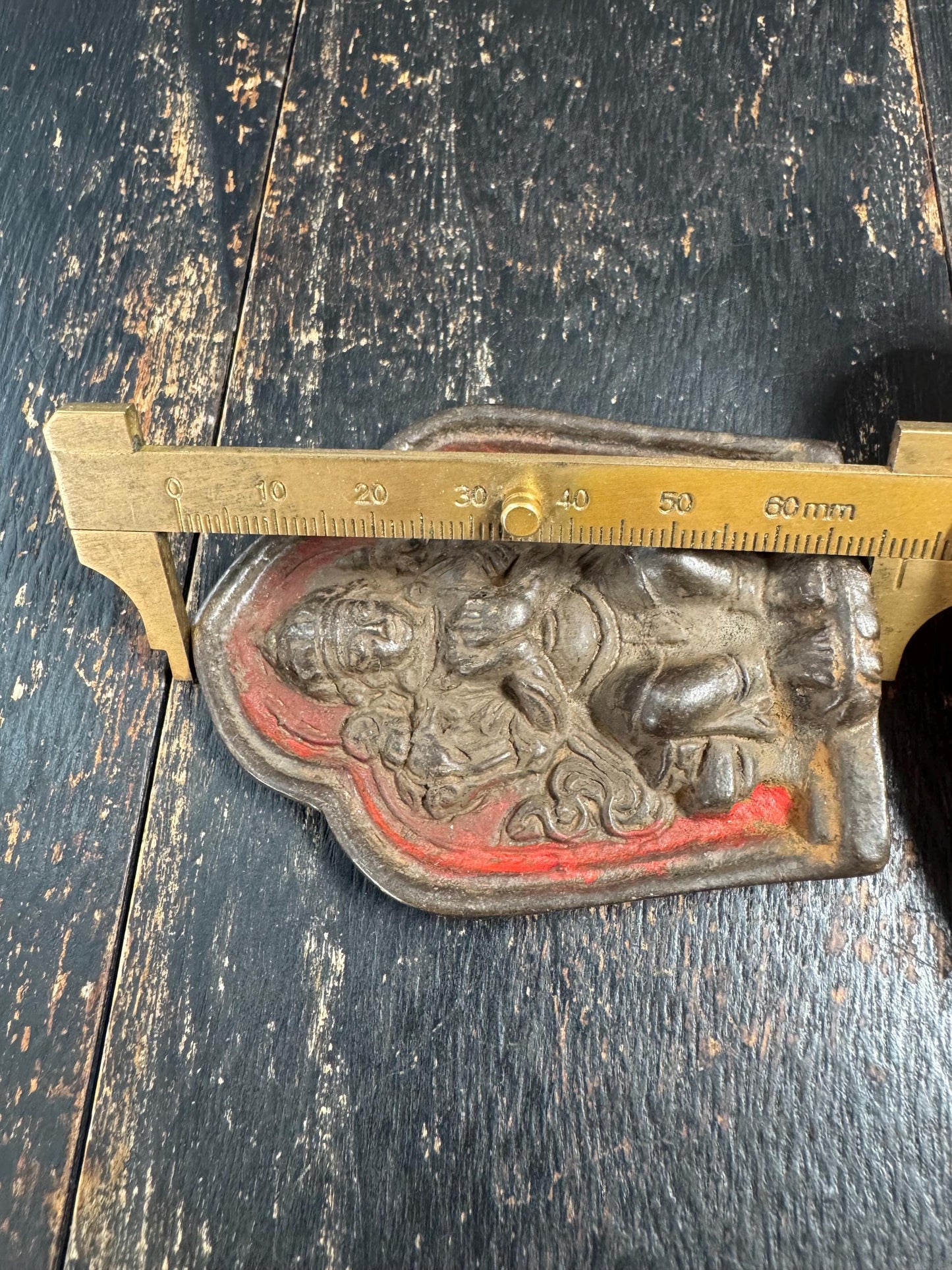 Old Tibetan Bronze White Tara Plaque | Kwan Yin Relief Talisman | Temple Shrine Statue | Six-Character Mantra Back |Buddhist Altar Icon(H847