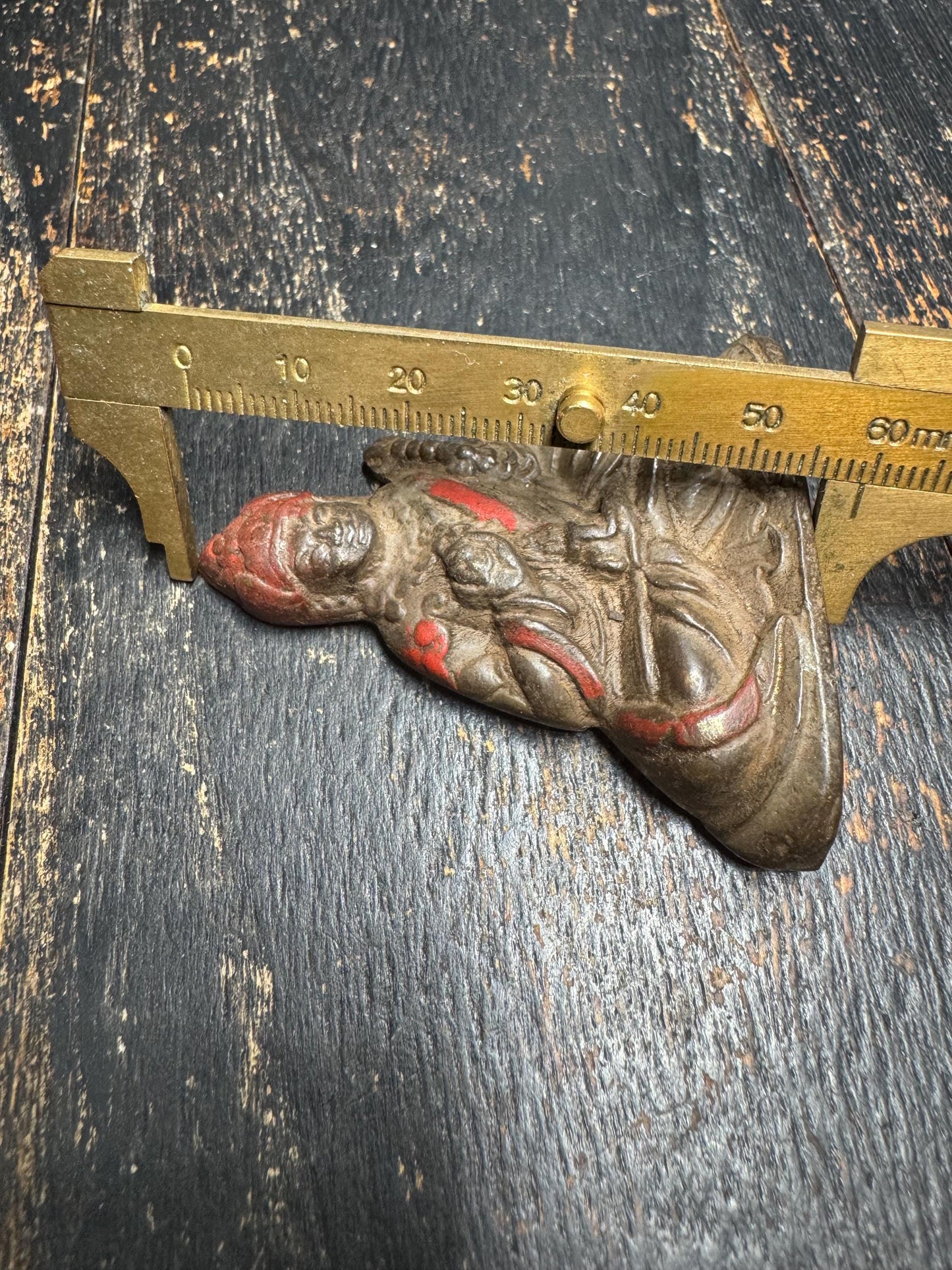 Old Tibetan Bronze Tsongkhapa Statue | Hand-Painted Buddhist Master Figure|Antique Lama Sculpture | Tibetan Wealth & Wisdom Altar Decor(H869