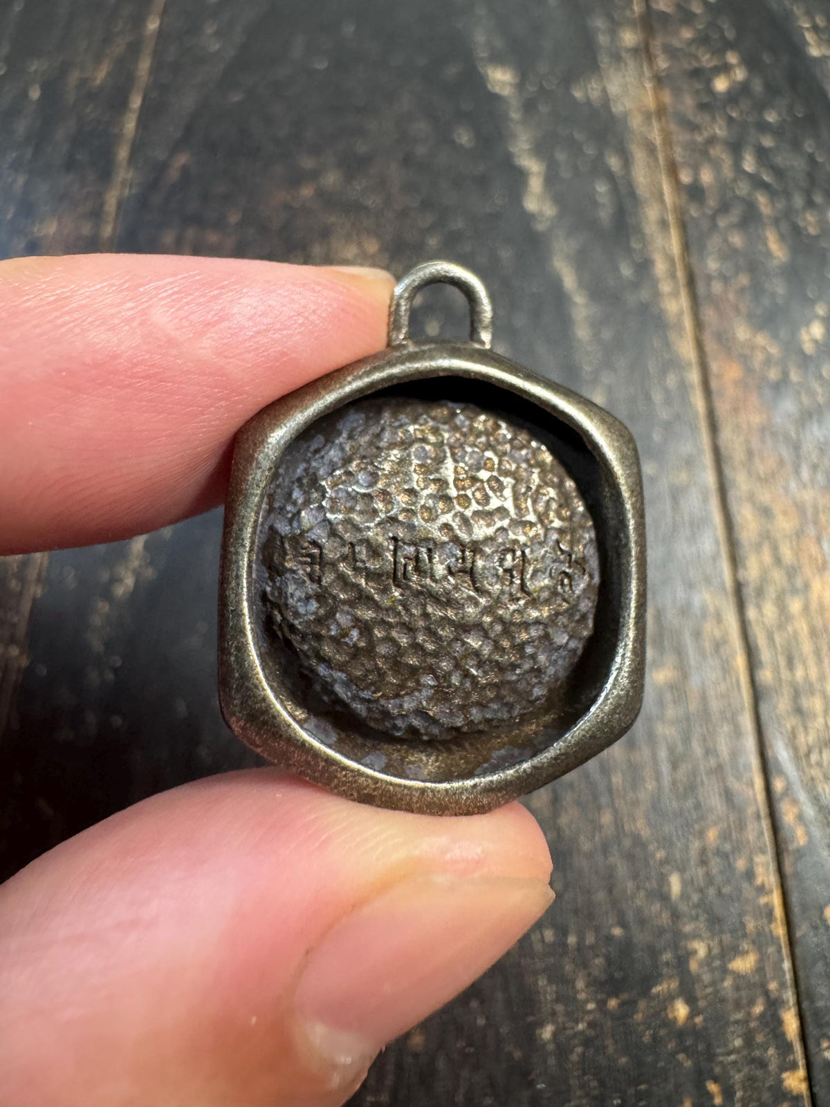 Vintage White Copper Mahakala Opening Pendant | Tibetan Buddhist Amulet | Brass Vajra Dorje | Himalayan Spiritual Talisman(H970)