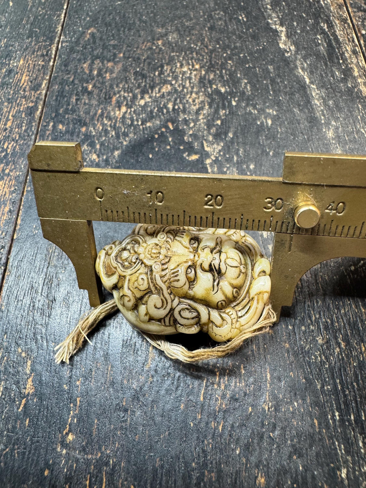 Carved Deer Antler Tibetan Wealth Deity Bead | Jambhala Style Face Pendant | Himalayan Buddhist Guru Bead | Mala Focal Bead(H971)