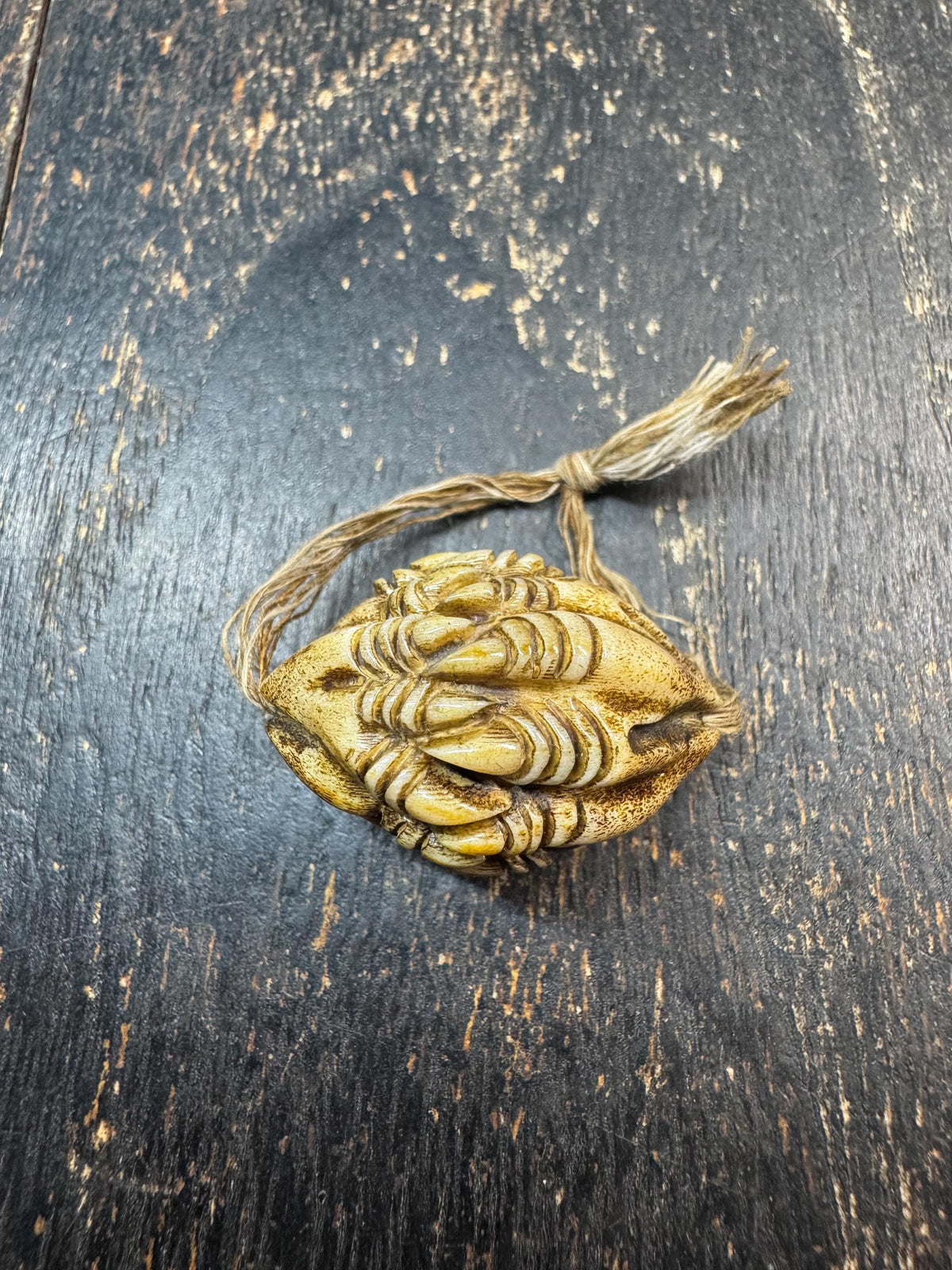 Carved Deer Antler Devouring Bead | Tibetan Style Fierce Pendant | Handmade Himalayan Guru Bead | Mala Focal Bead | Protective Amulet(H971)