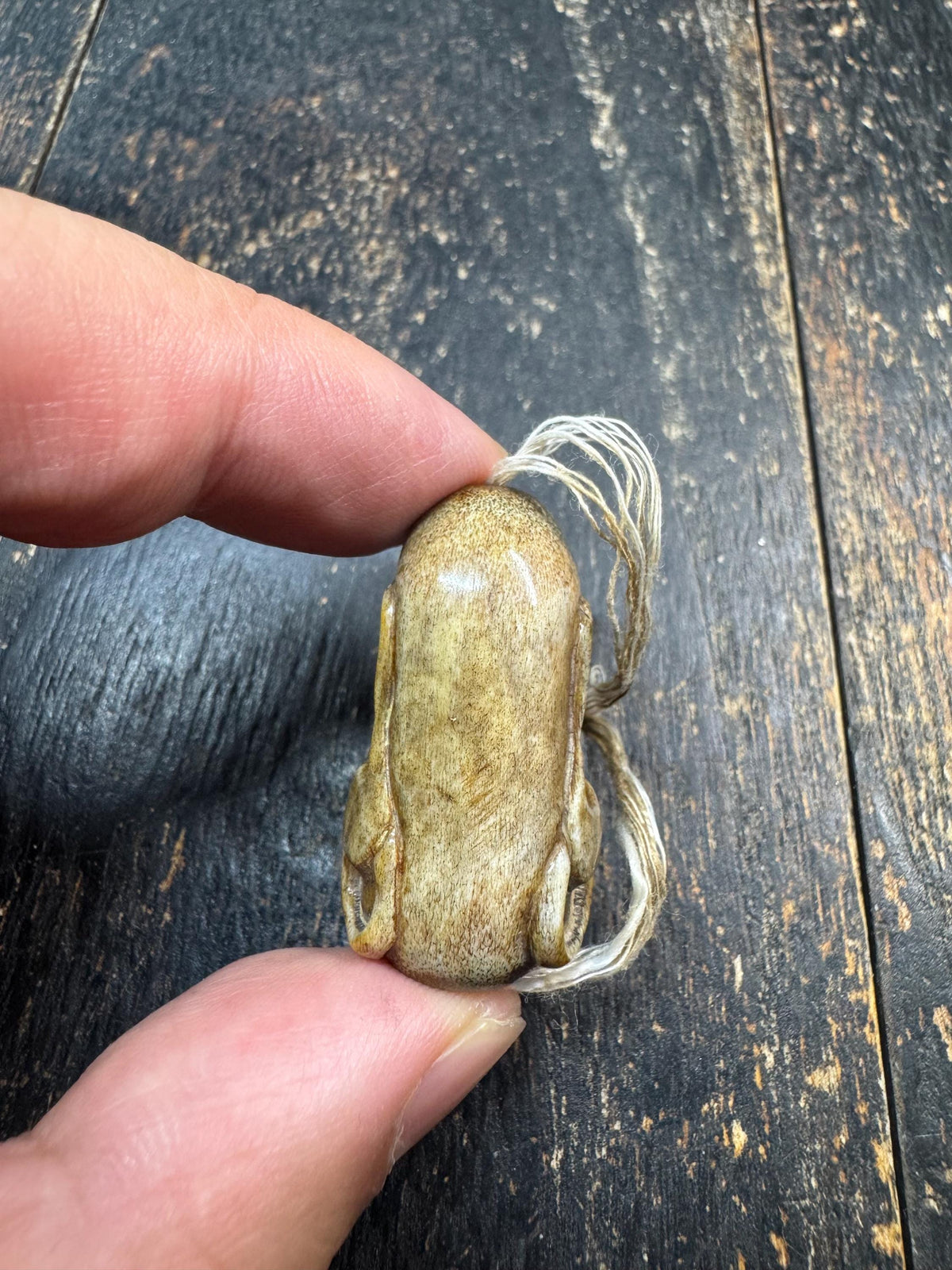 Hand Carved Deer Antler Bodhidharma Bead | Daruma Patriarch Pendant | Tibetan Buddhist Guru Bead | Himalayan Mala Focal Bead (H971)