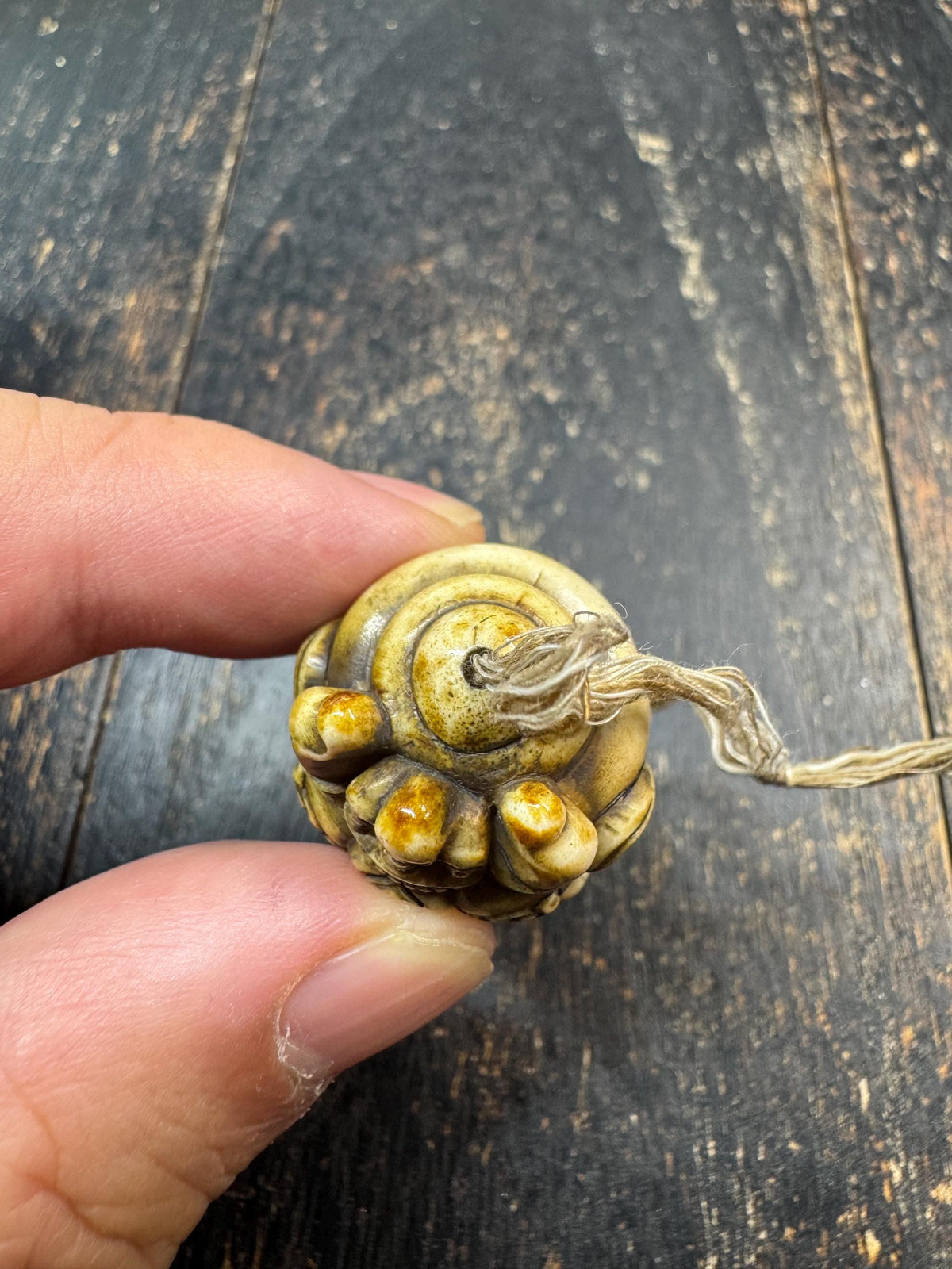Hand Carved Deer Antler Garuda Bead | Tibetan Khyung Guru Bead | Himalayan Mala Focal Bead | Protective Amulet Pendant (H971)